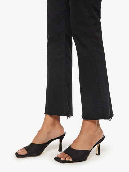 Mother Denim PETITES The Lil Hustler Ankle Fray Black