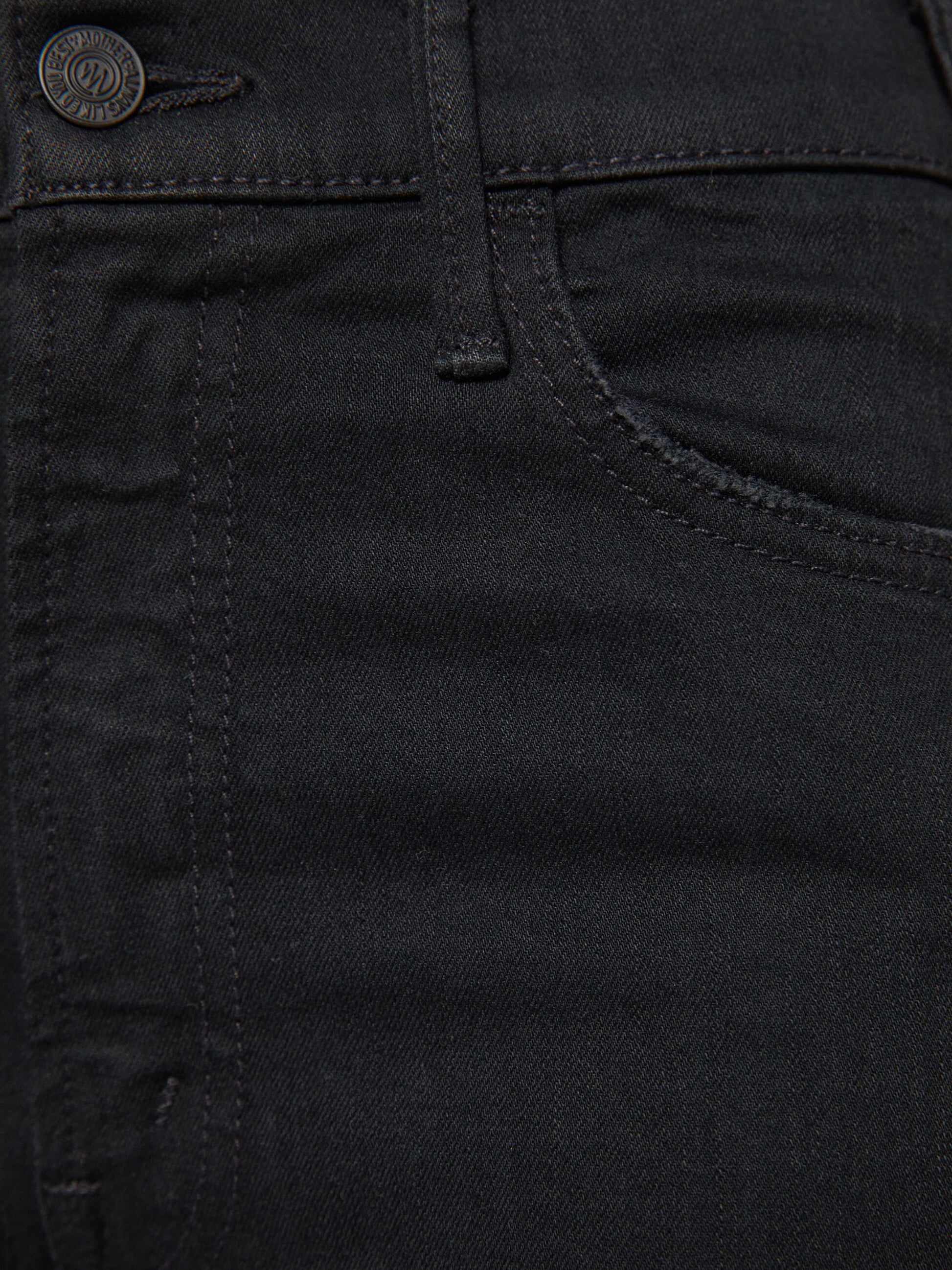 Mother Denim PETITES The Lil Hustler Ankle Fray Black