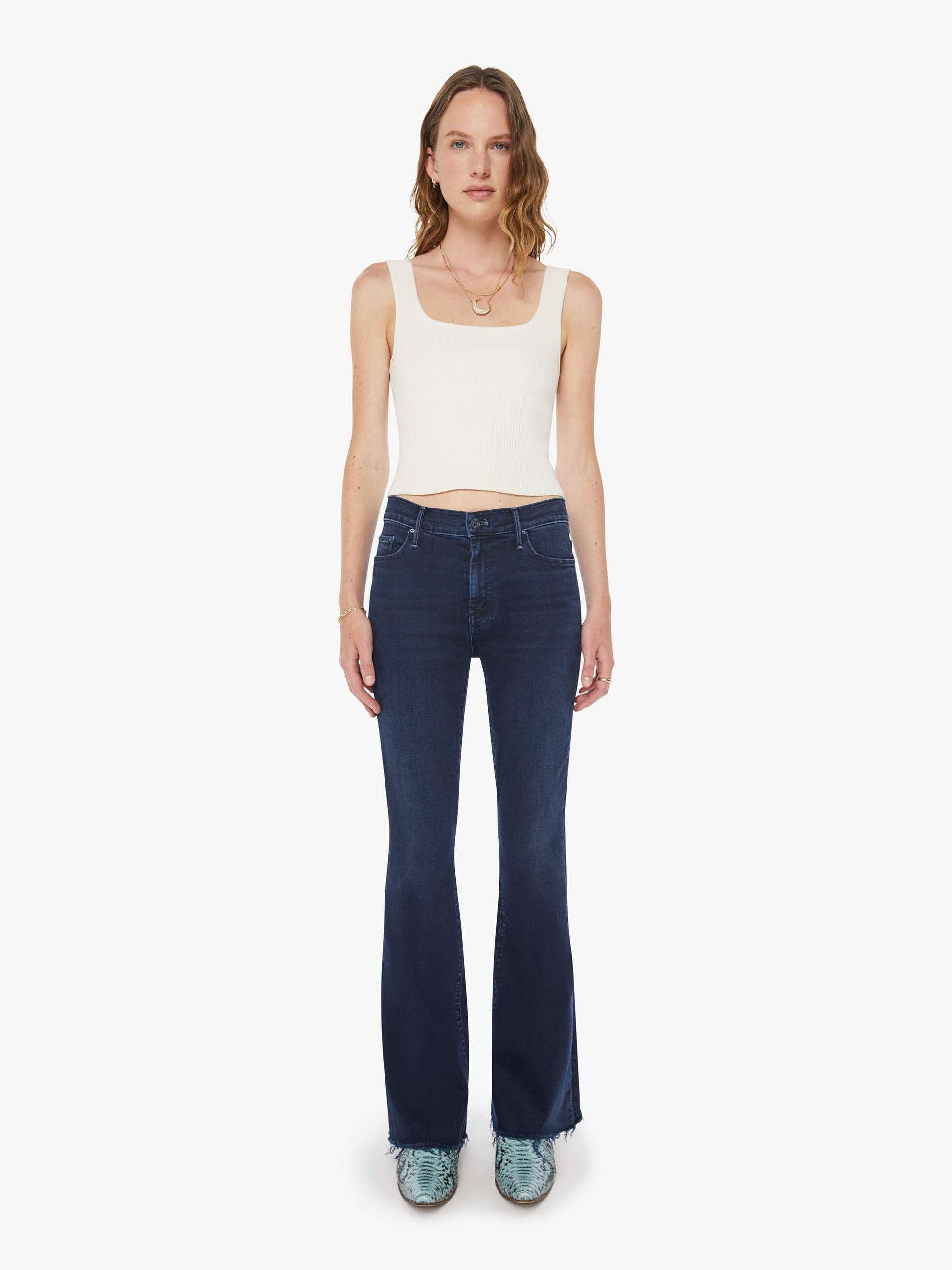 Mother Denim The Weekender Fray Blue (Medium)