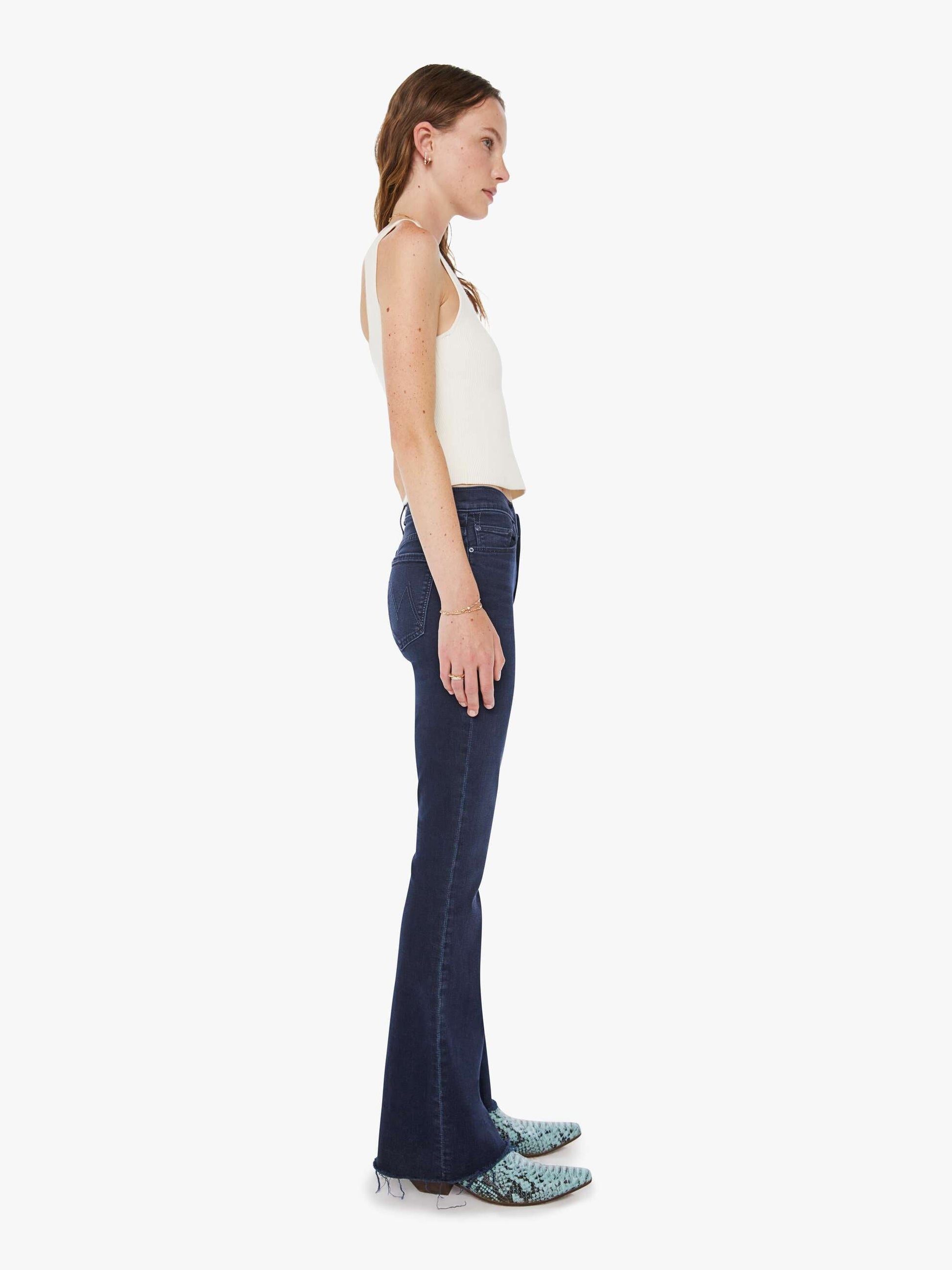 Mother Denim The Weekender Fray Blue (Medium)