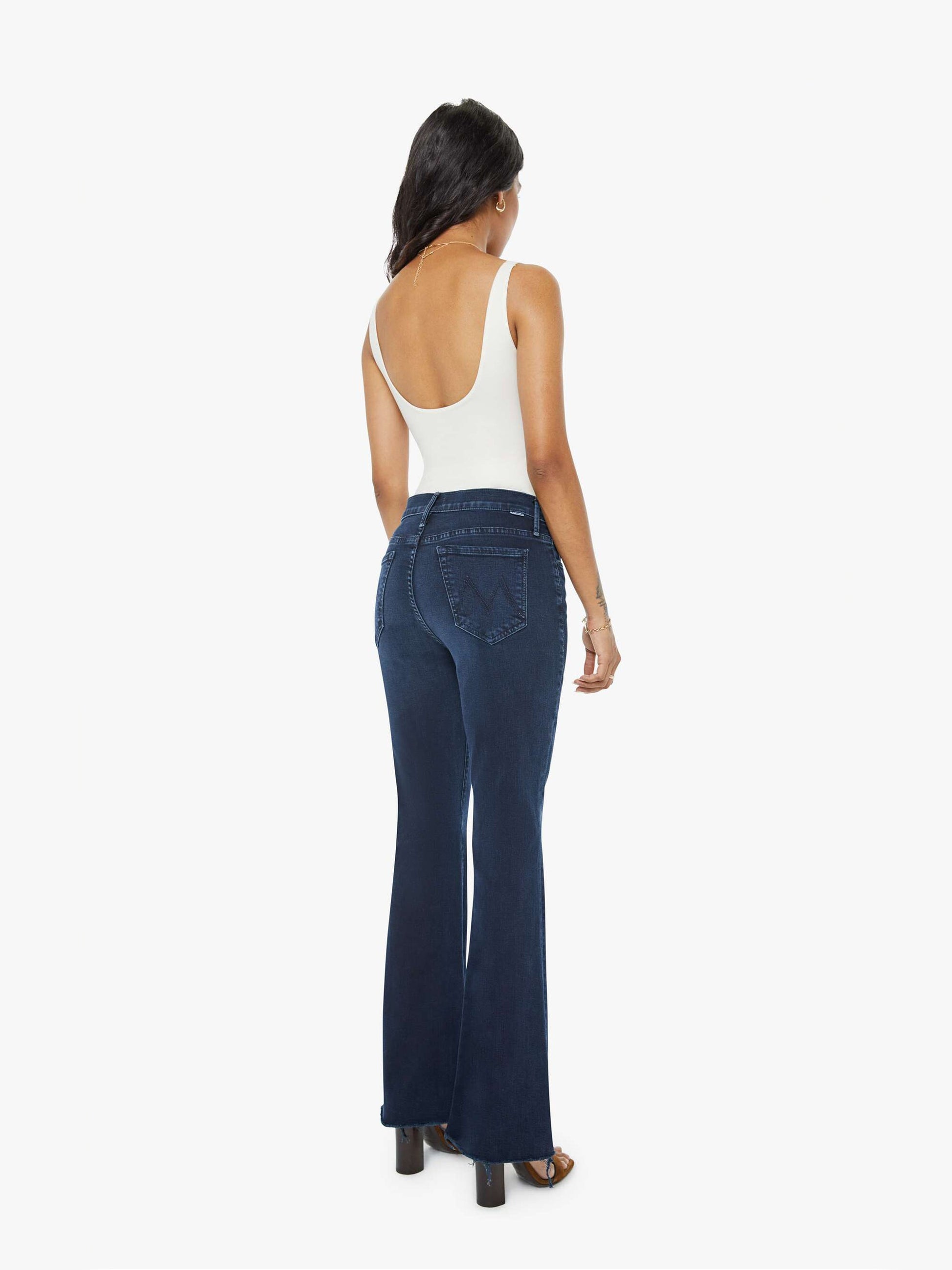 Mother Denim PETITES The Lil Weekender Fray Blue (Medium)