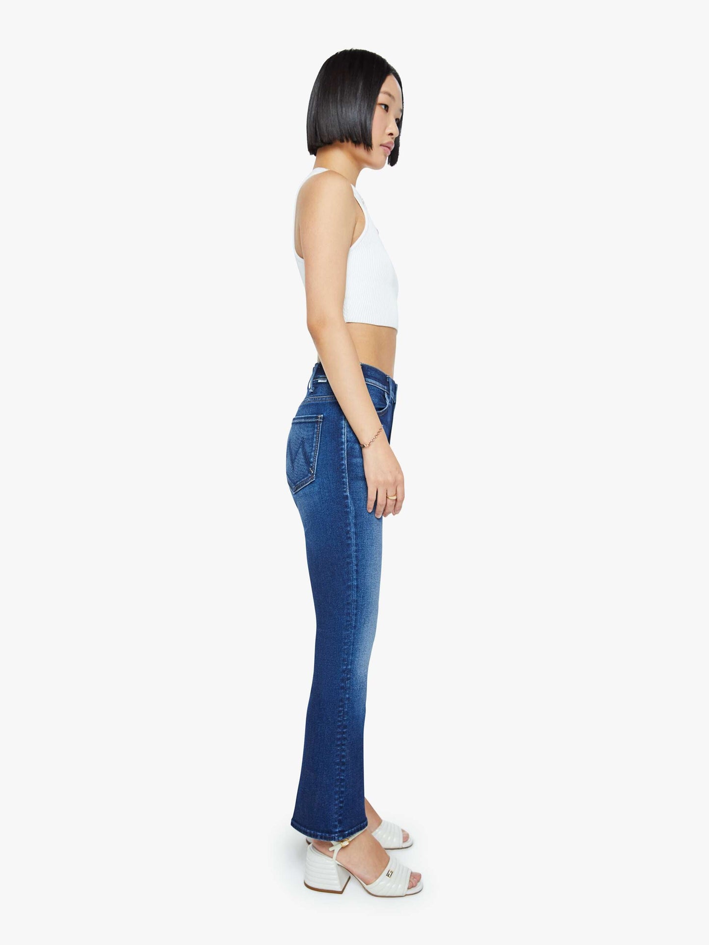 Mother Denim PETITES The Lil Hustler Ankle Blue (Navy)