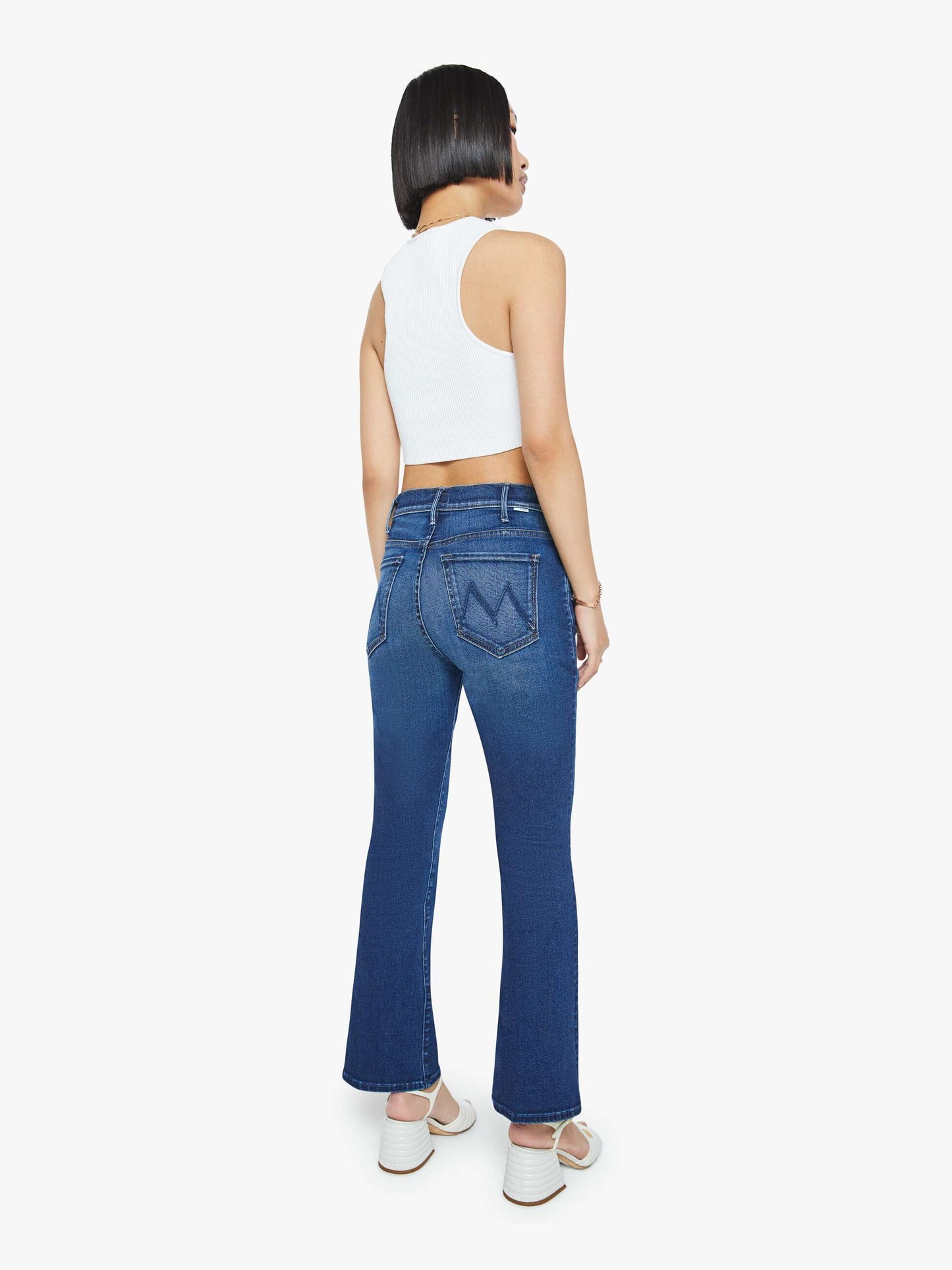 Mother Denim PETITES The Lil Hustler Ankle Blue (Navy)
