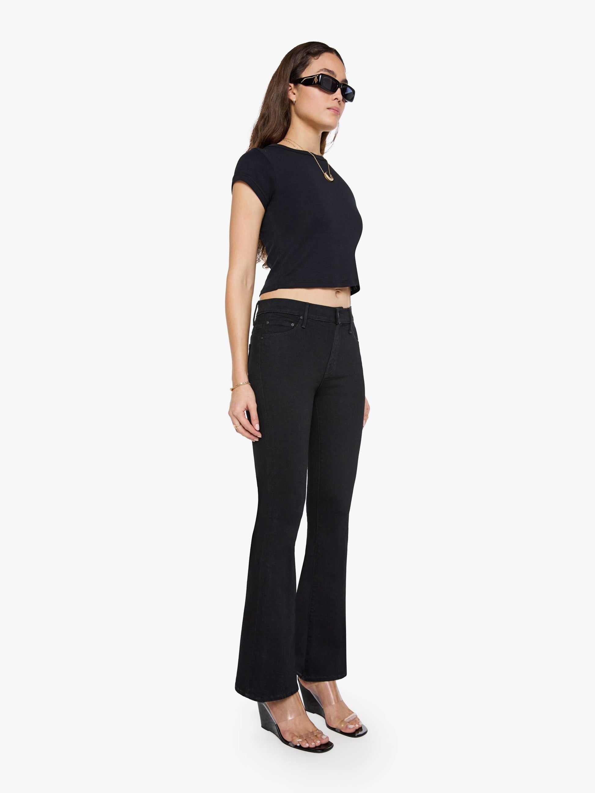 Mother Denim The Weekender Black
