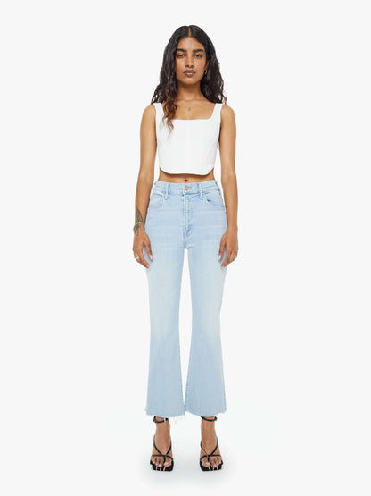 Mother Denim PETITES The Lil Hustler Ankle Fray Blue (Light-Pastel)
