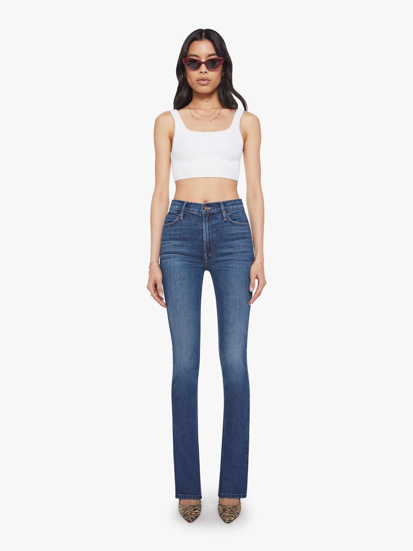 Mother Denim High Waisted Runaway Blue (Navy)