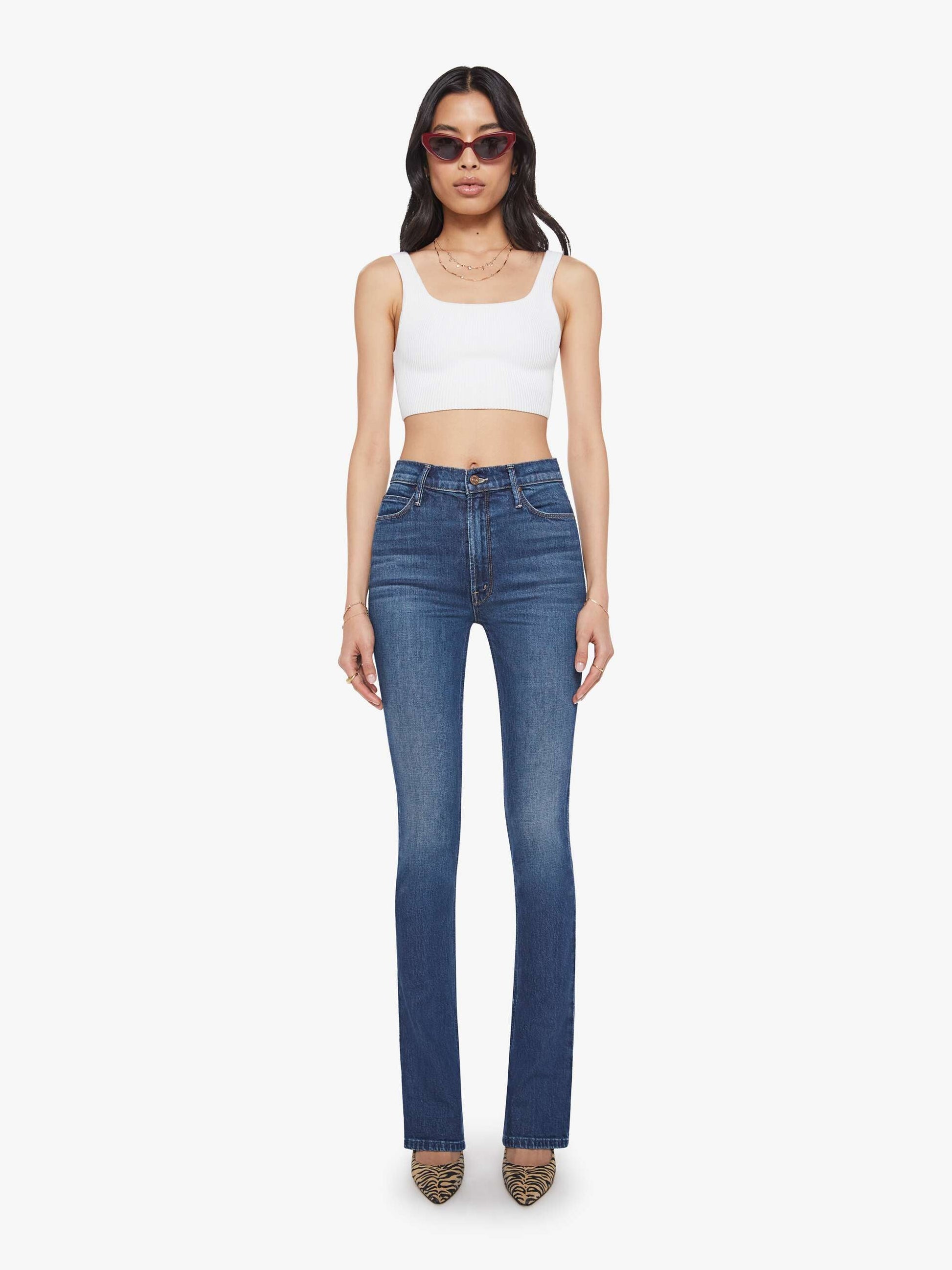 Mother Denim High Waisted Runaway Blue (Navy)