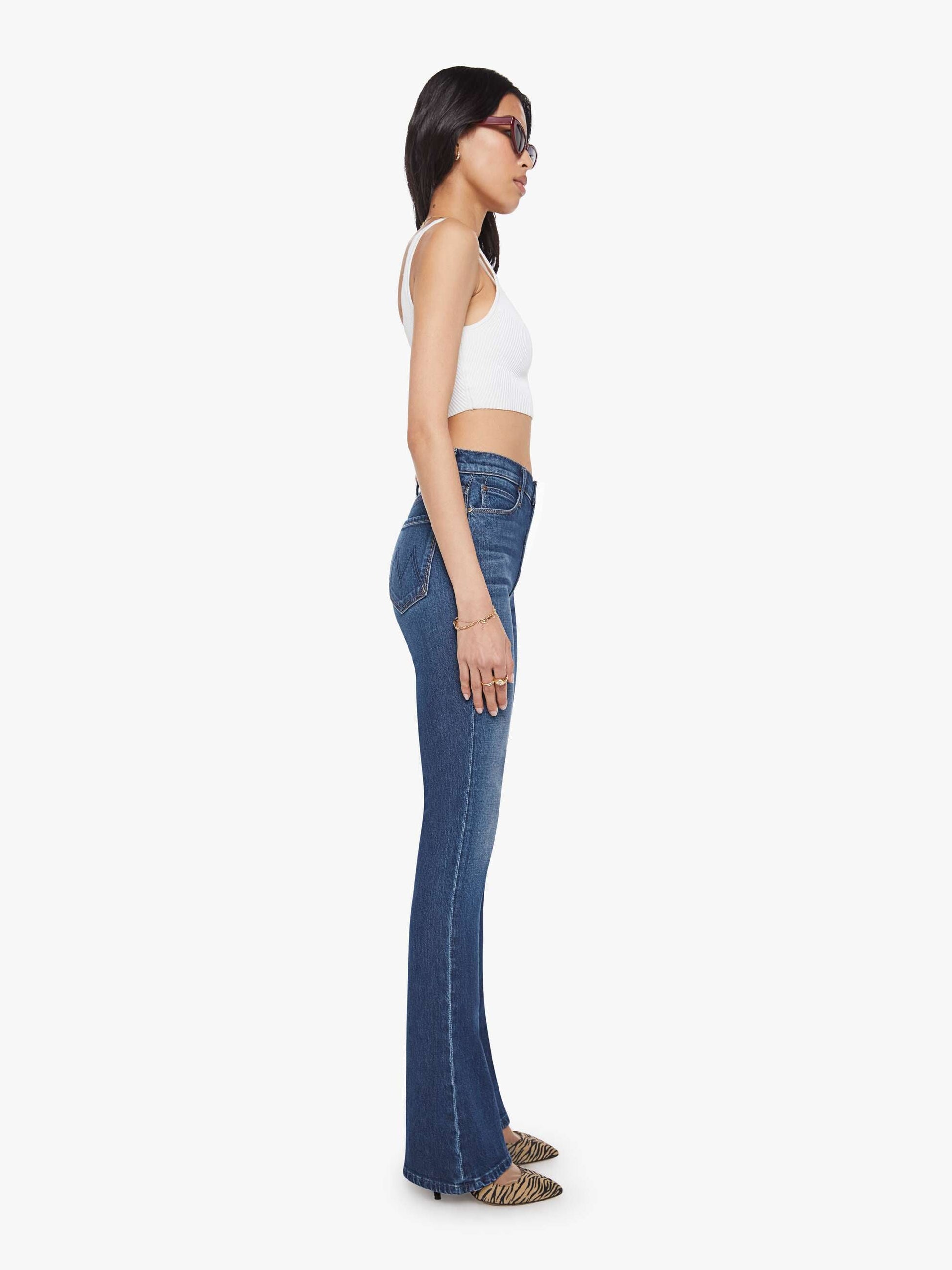 Mother Denim High Waisted Runaway Blue (Navy)