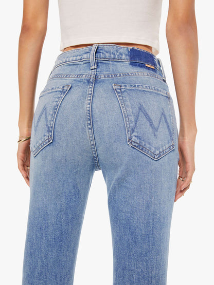 Mother Denim THE TRIPPER FLOOD FRAY LEFT IN THE DUST Medium Blue