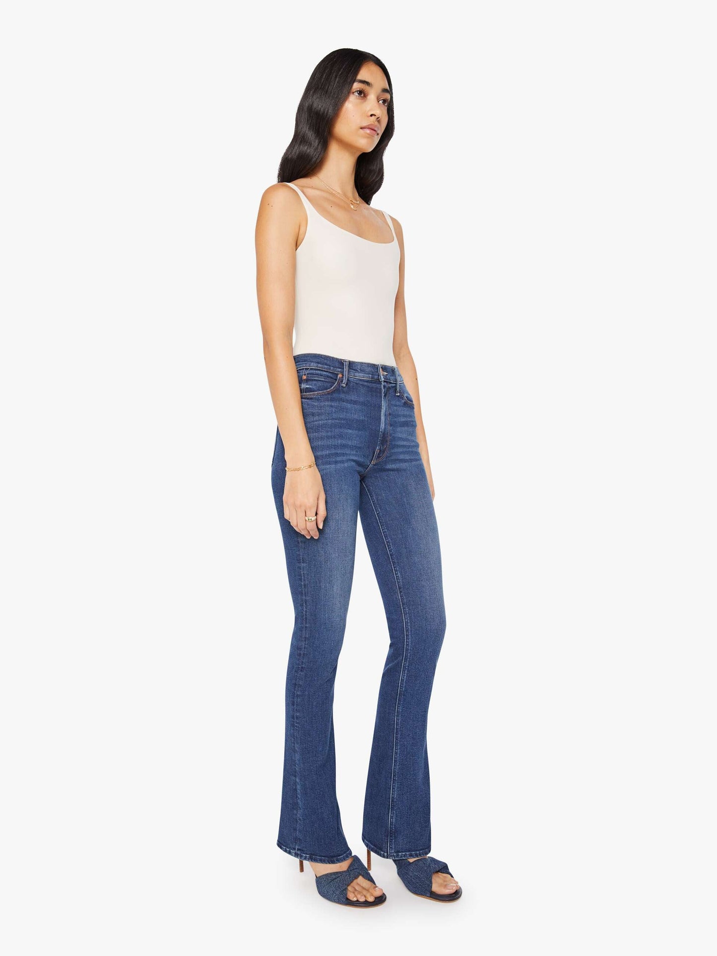 Mother Denim High Waisted Runaway Start Your Engines!