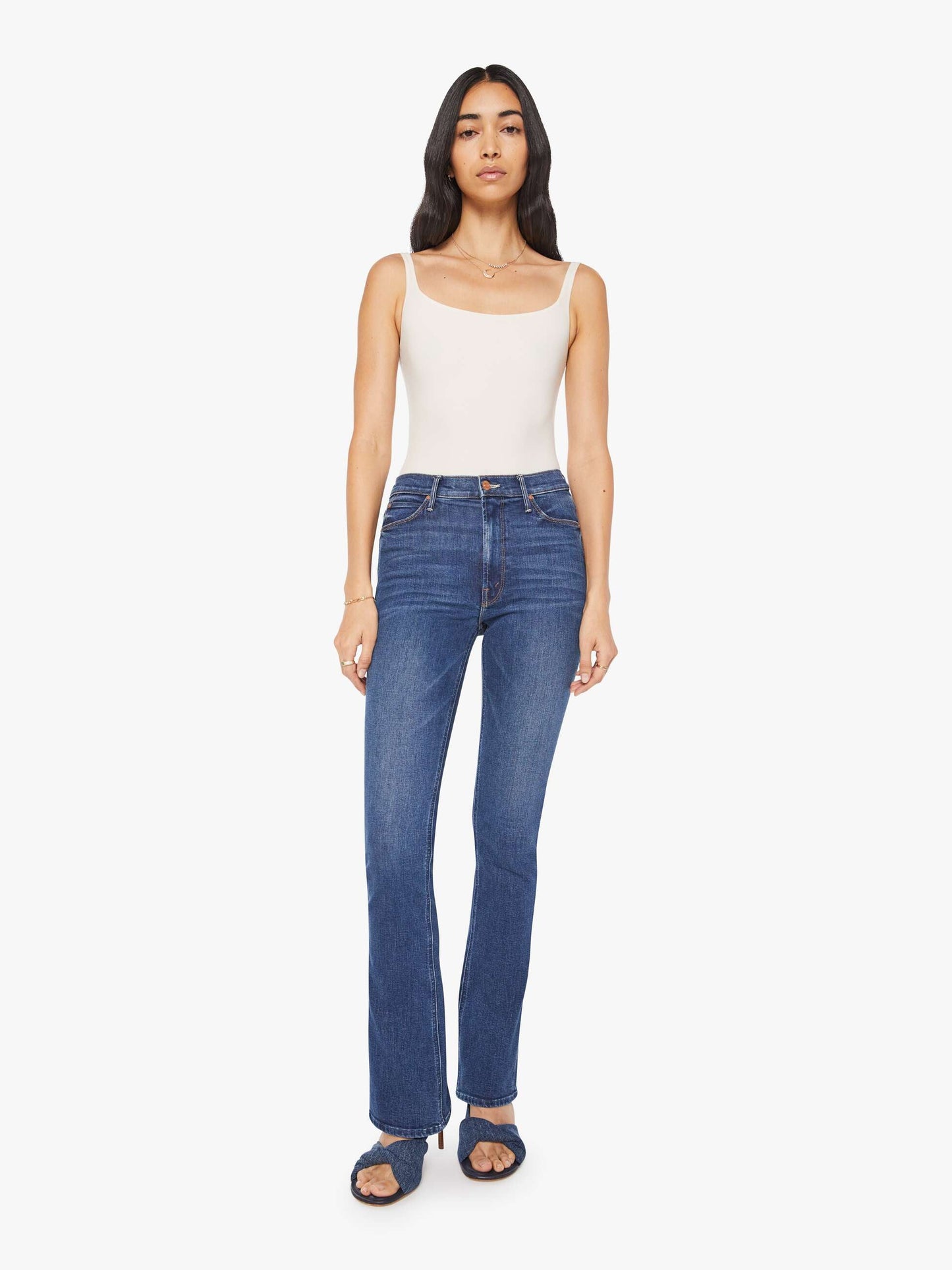 Mother Denim High Waisted Runaway Start Your Engines!