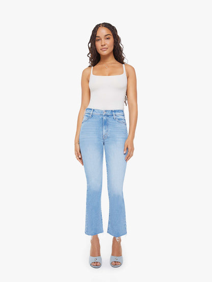 Mother Denim PETITES The Lil Hustler Ankle Fray Blue (Light-Pastel)