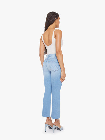 Mother Denim PETITES The Lil Hustler Ankle Fray Blue (Light-Pastel)