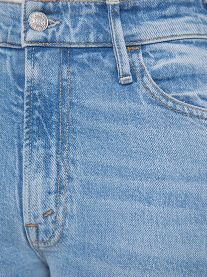 Mother Denim PETITES The Lil Hustler Ankle Fray Blue (Light-Pastel)