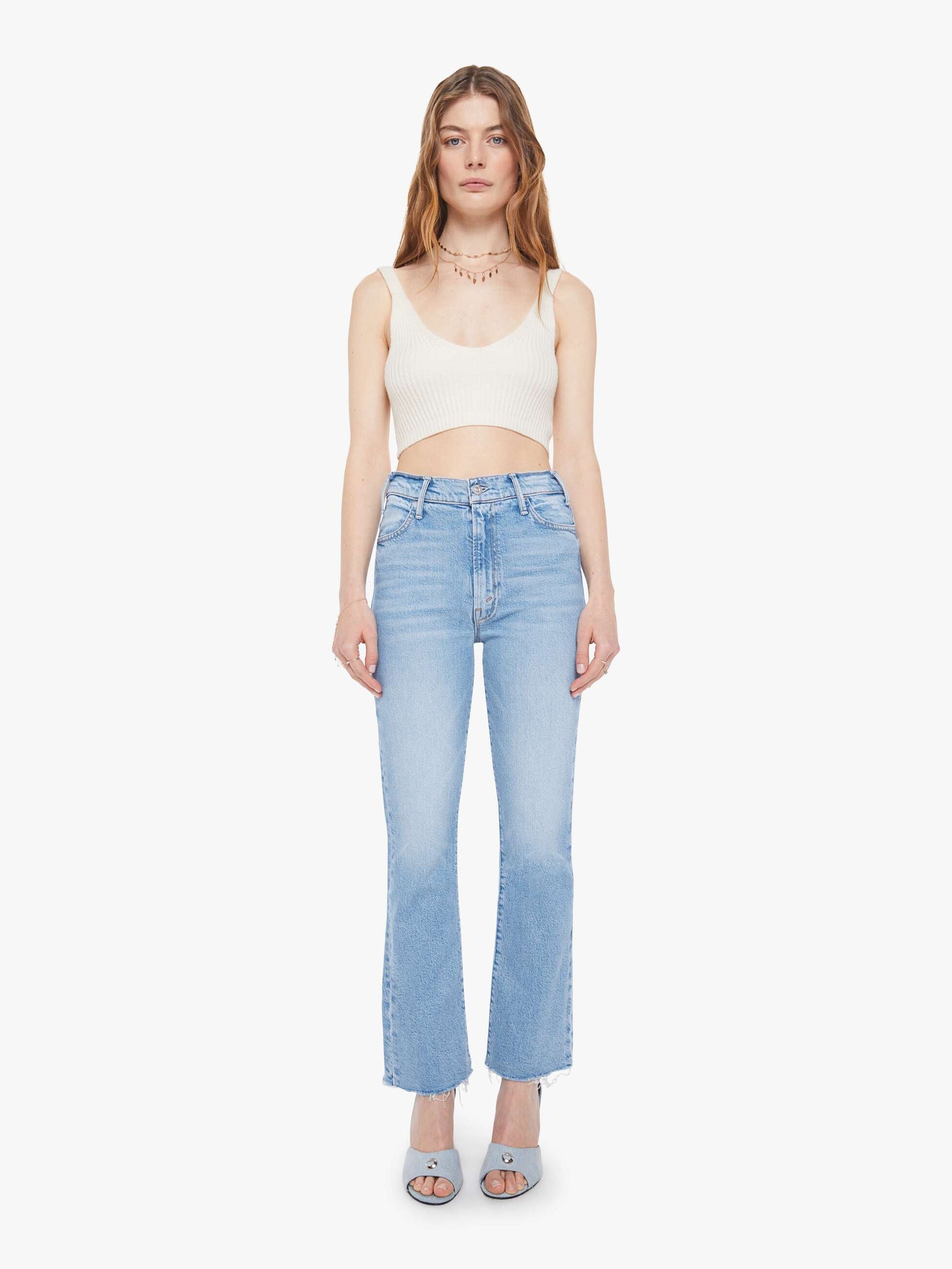 Mother Denim The Hustler Ankle Fray Sow Surreal