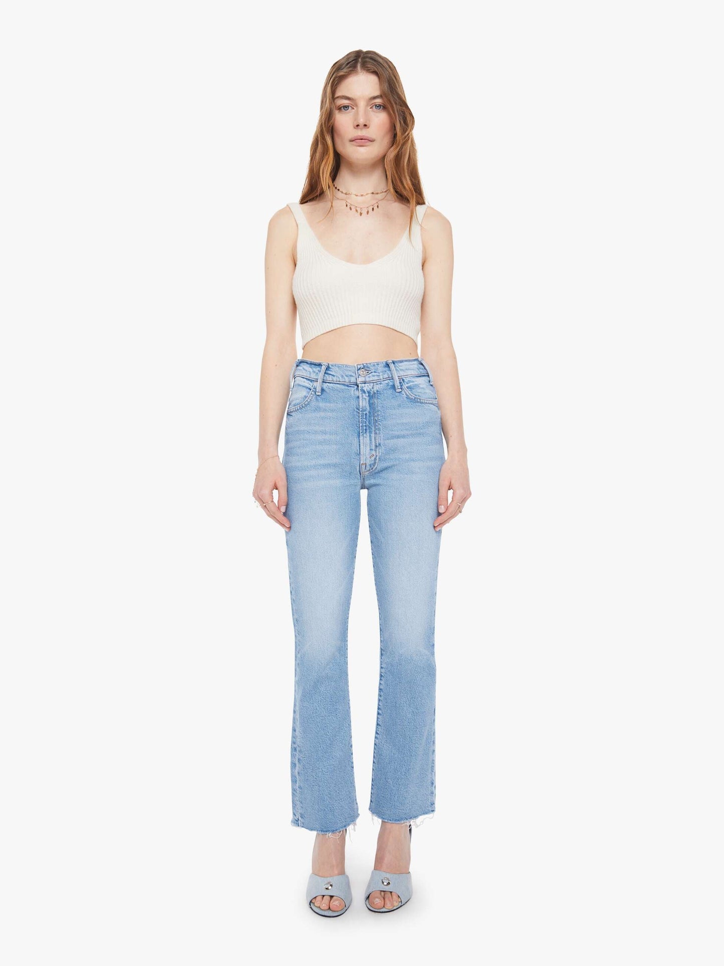 Mother Denim The Hustler Ankle Fray Sow Surreal