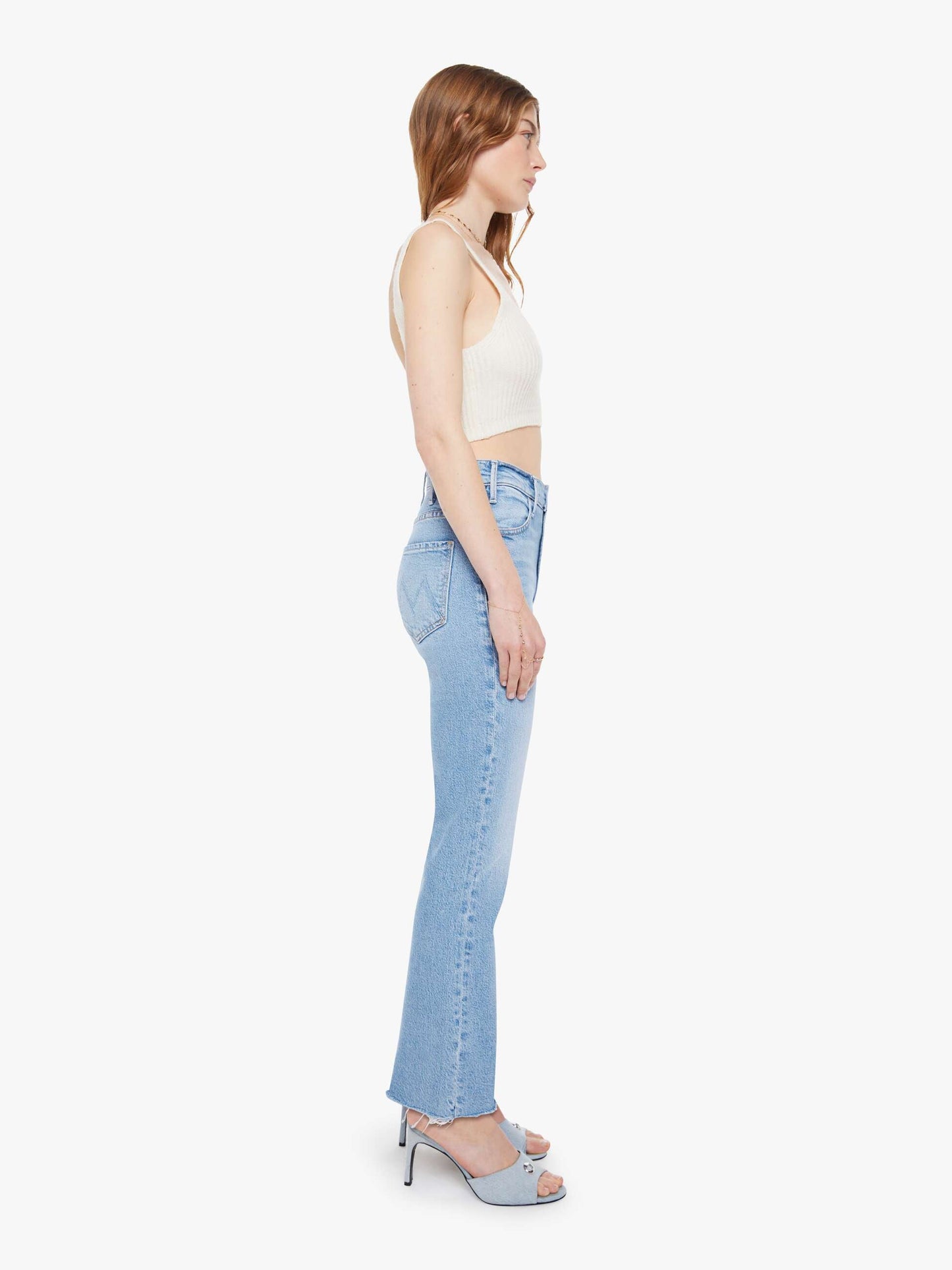Mother Denim The Hustler Ankle Fray Sow Surreal