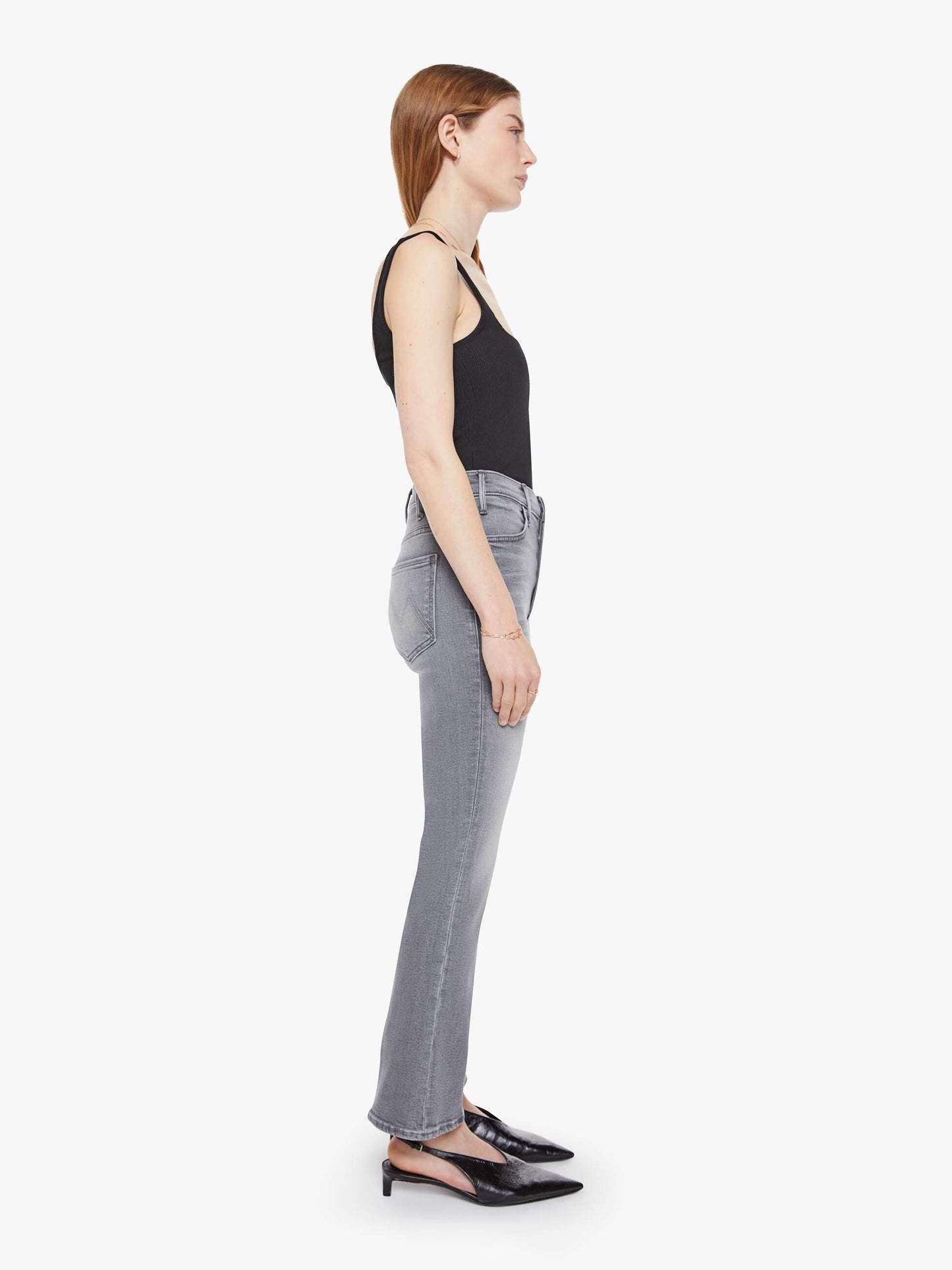 Mother Denim The Hustler Ankle Grey