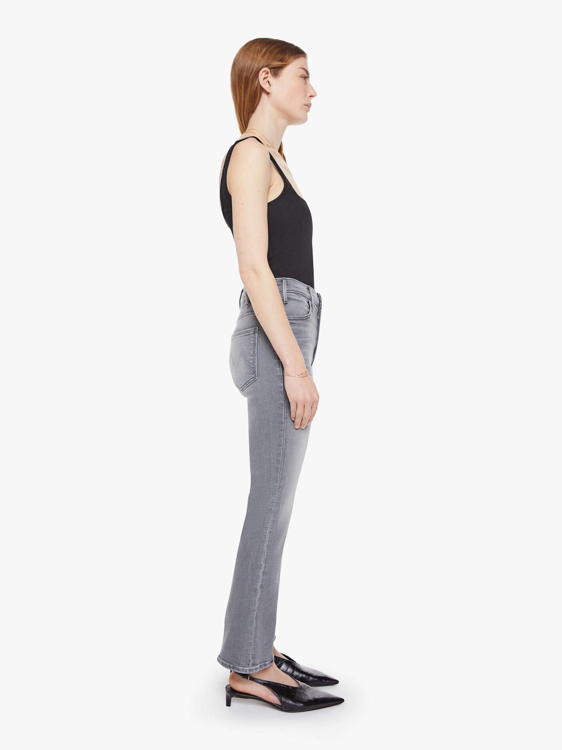 Mother Denim The Hustler Ankle Grey