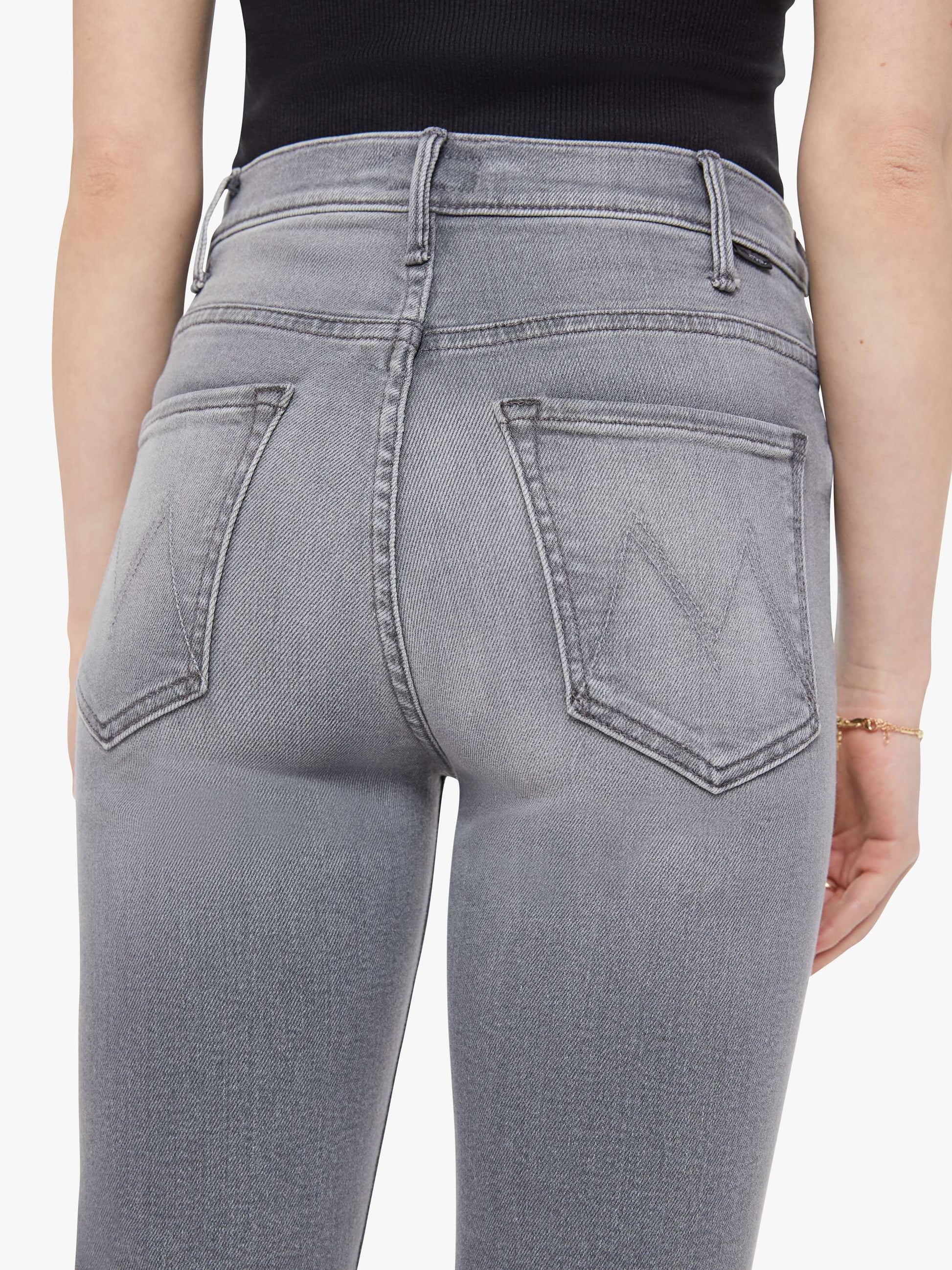 Mother Denim The Hustler Ankle Grey