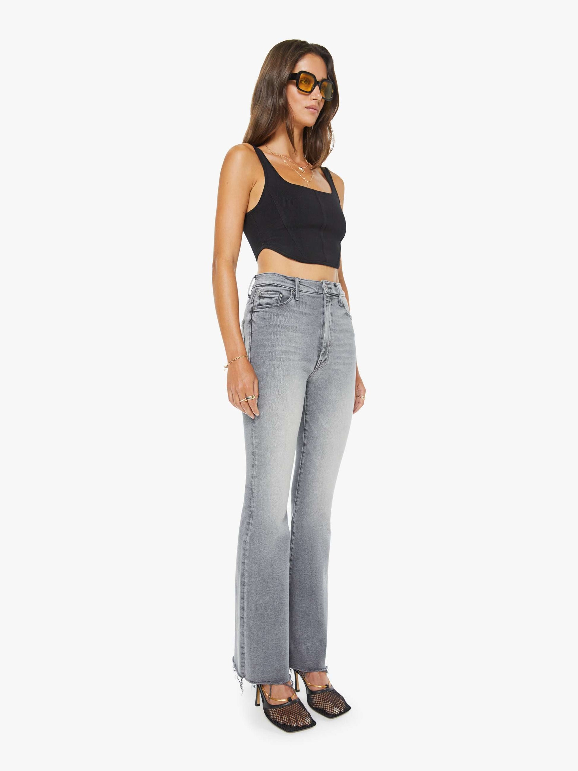 Mother Denim High Waisted Weekender Fray Catch Me Outside