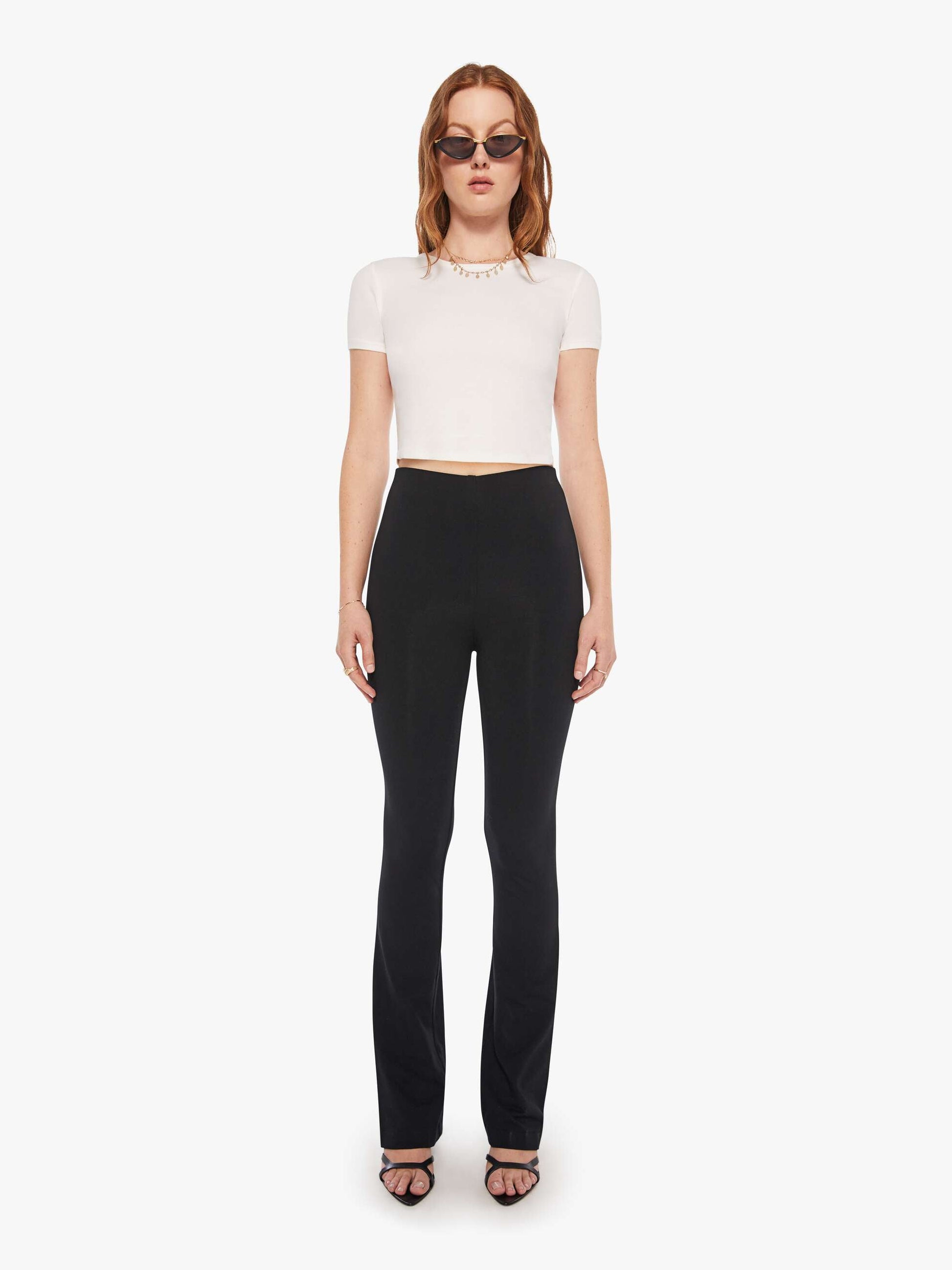 Mother Denim SPRWMN MICRO FLARE BLACK Black