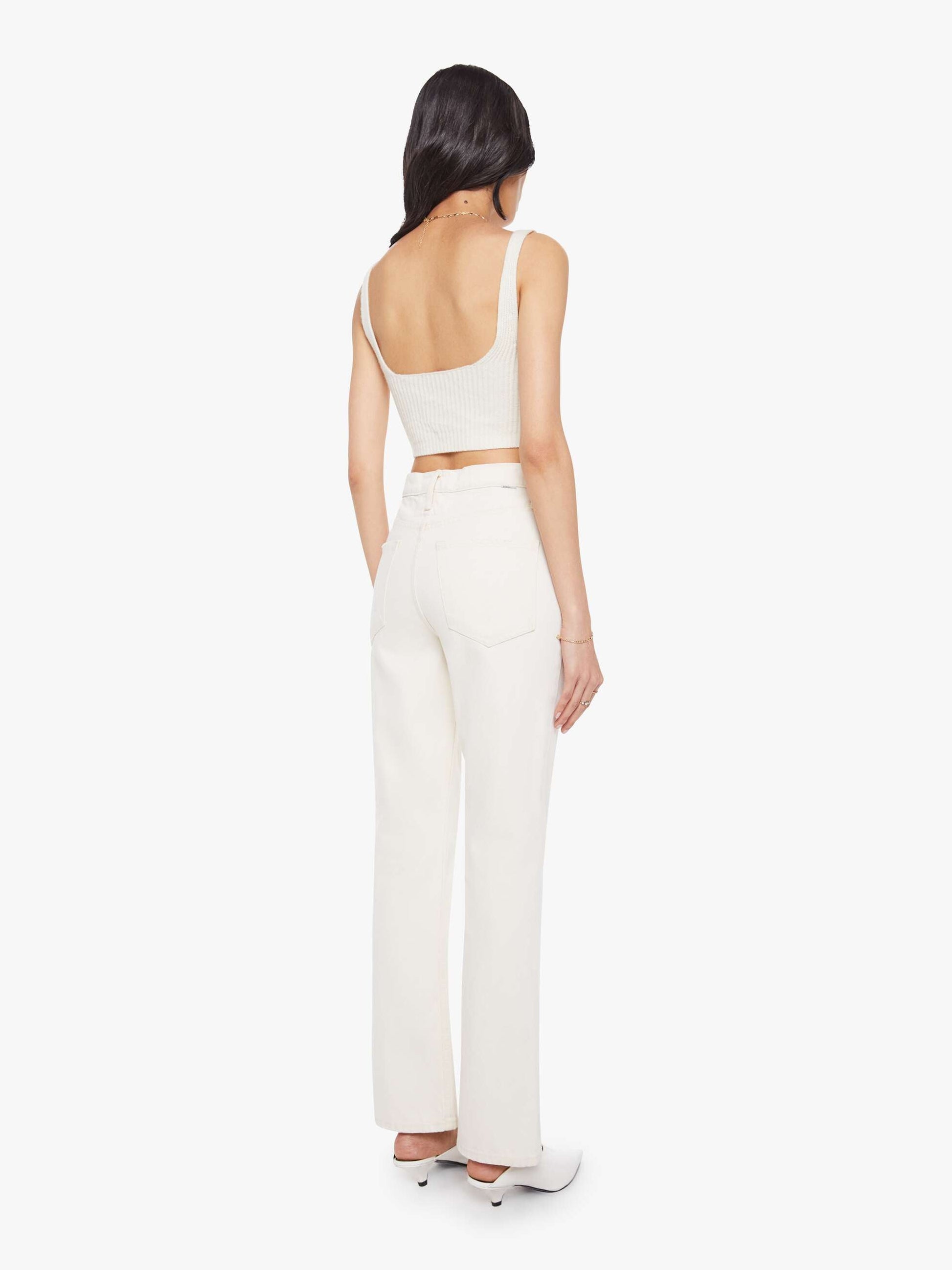 Mother Denim The Scooter Skimp White (Natural)