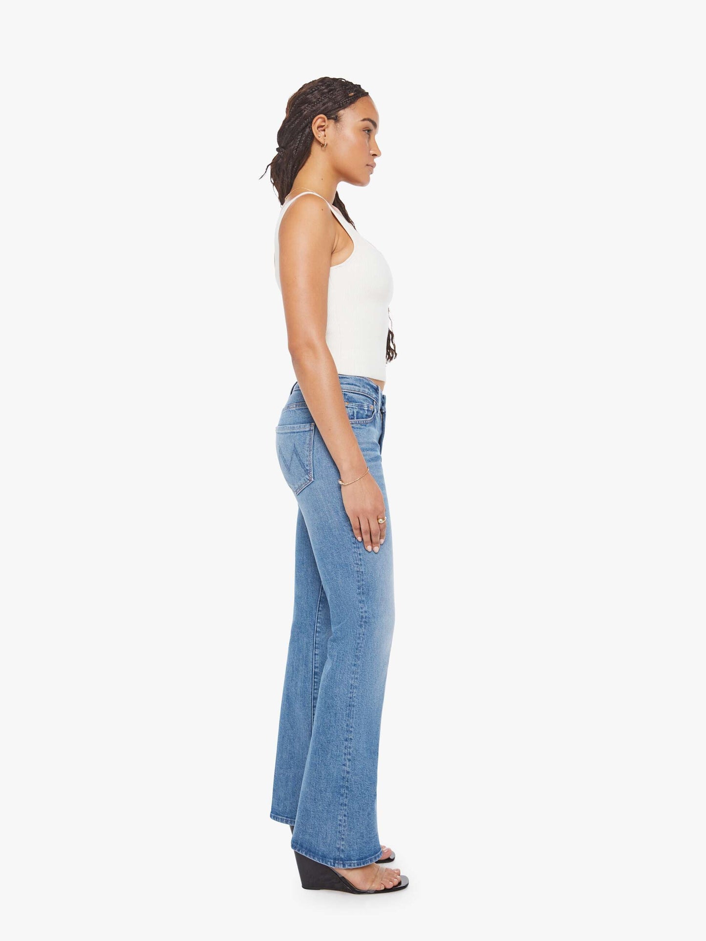 Mother Denim PETITES The Lil Outsider Skimp Blue (Medium)
