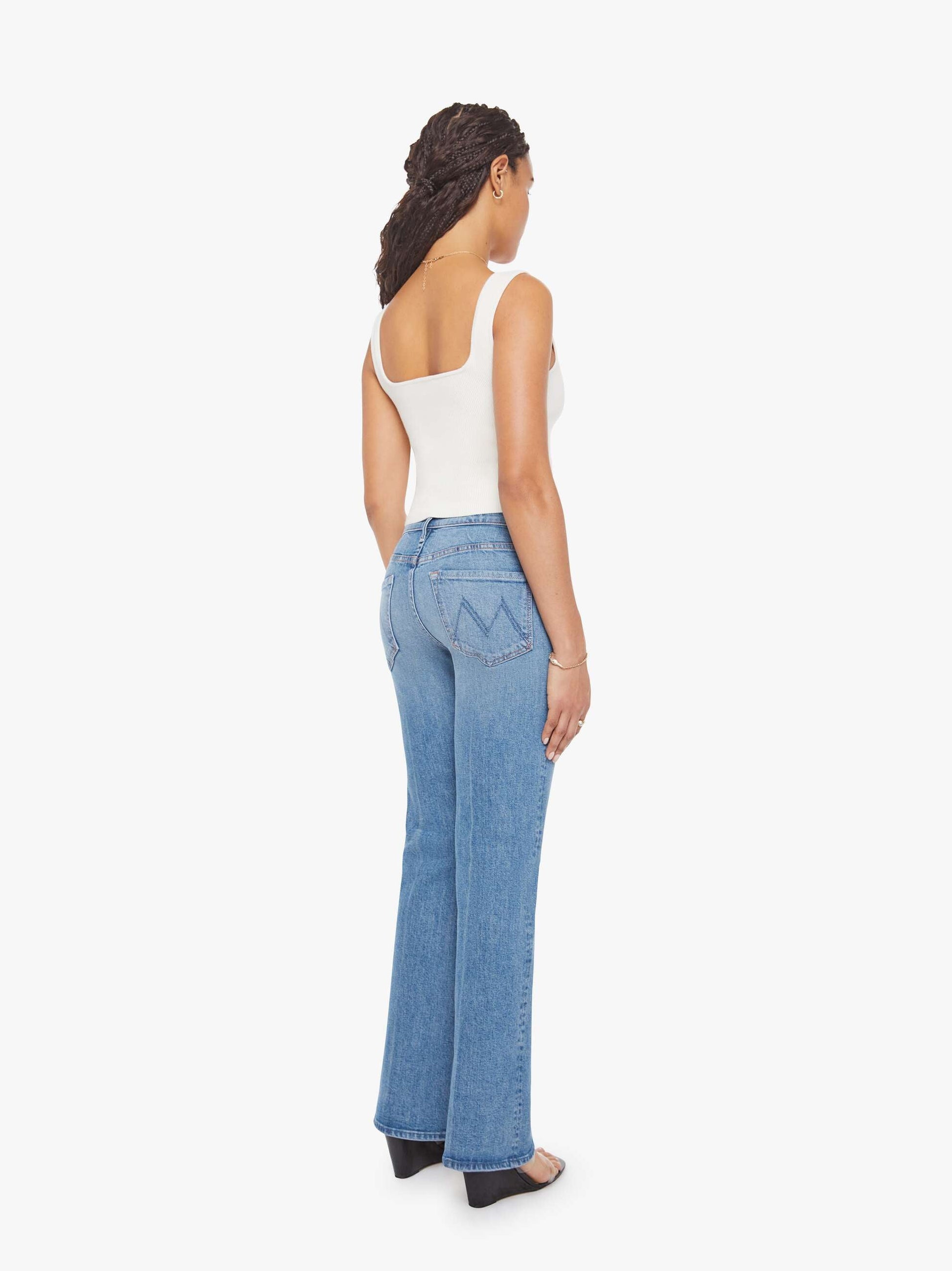 Mother Denim PETITES The Lil Outsider Skimp Blue (Medium)