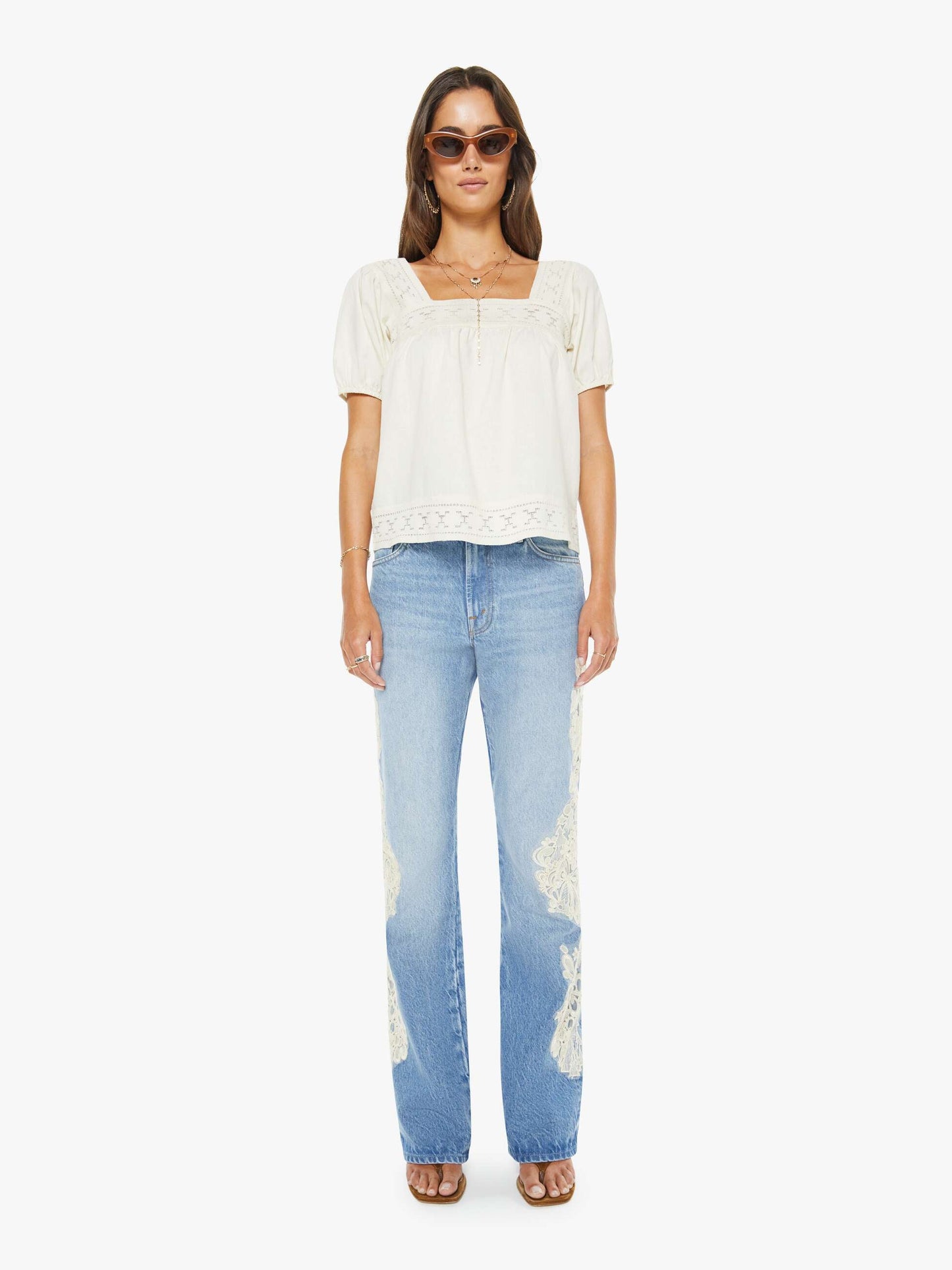 Mother Denim SNACKS! The Chomp Heel Wish Bone