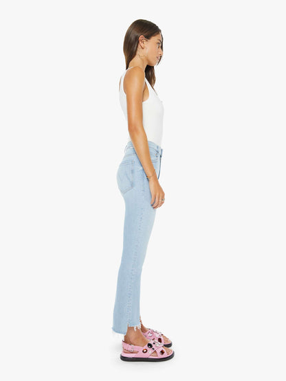 Mother Denim The Insider Crop Step Fray Blue (Light-Pastel)