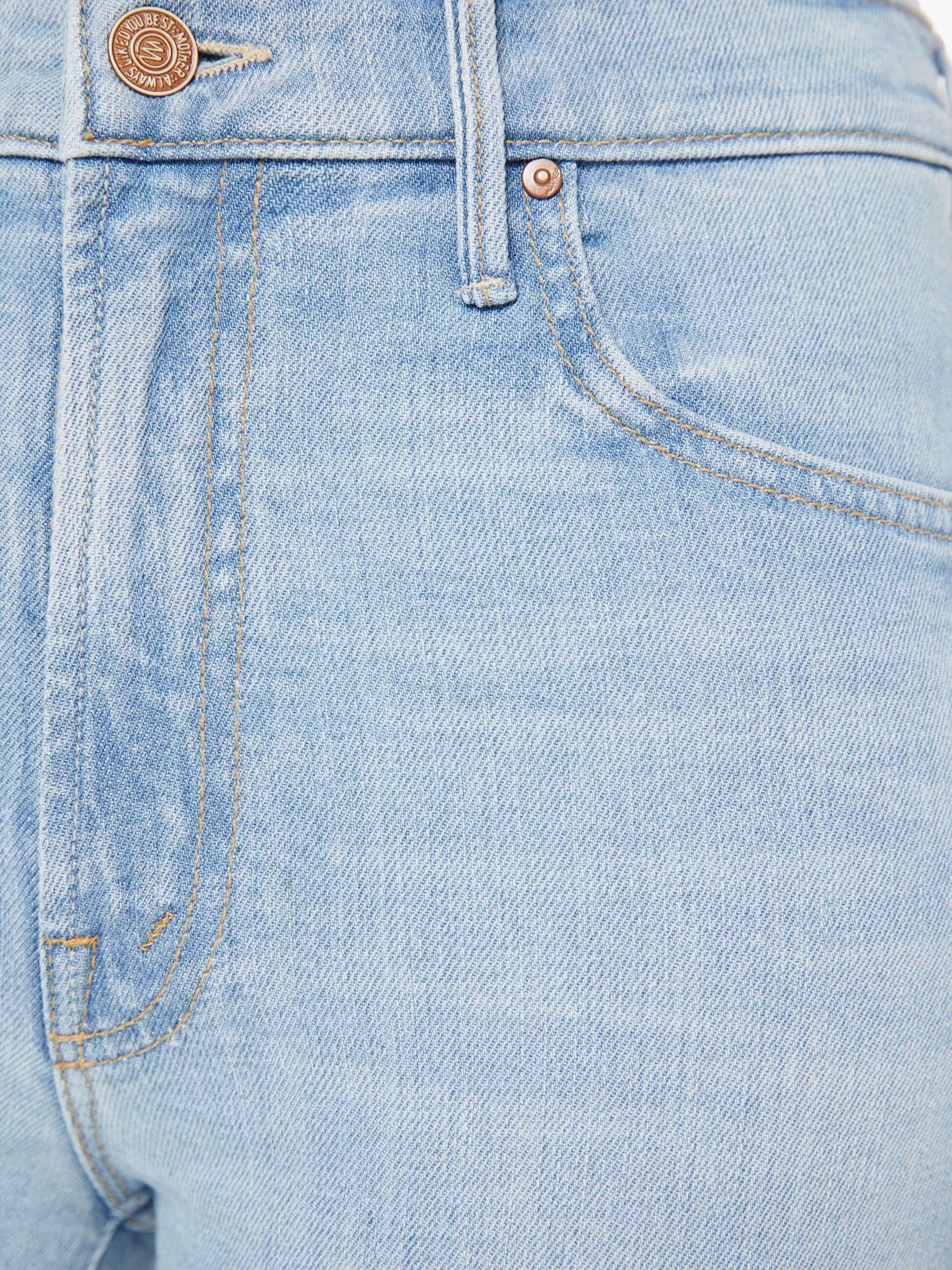 Mother Denim The Insider Crop Step Fray Blue (Light-Pastel)