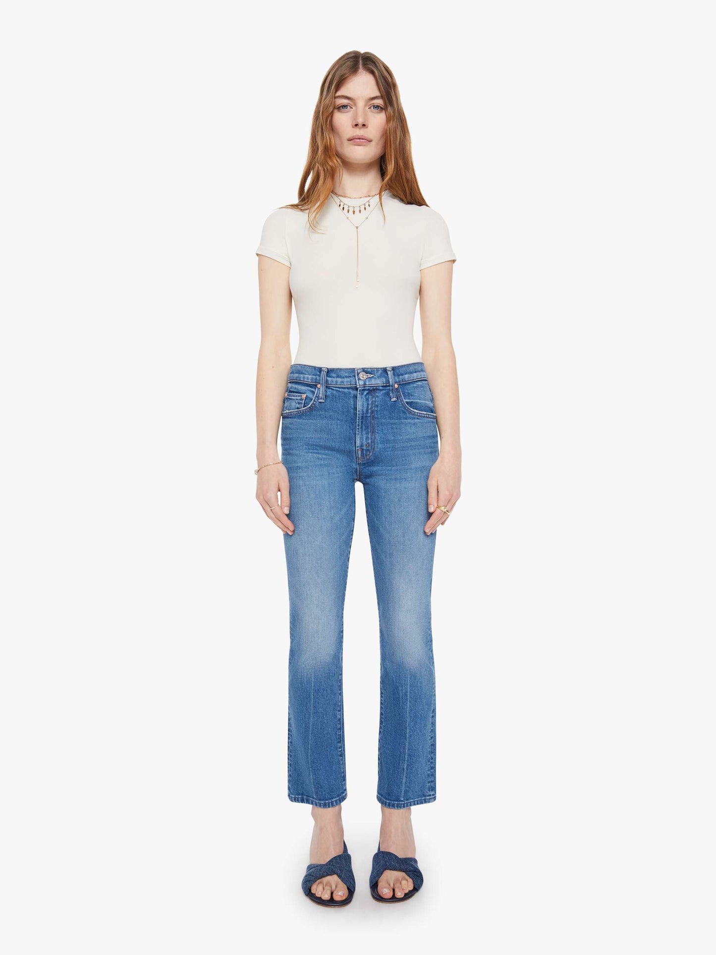 Mother Denim The Insider Ankle Blue (Medium)