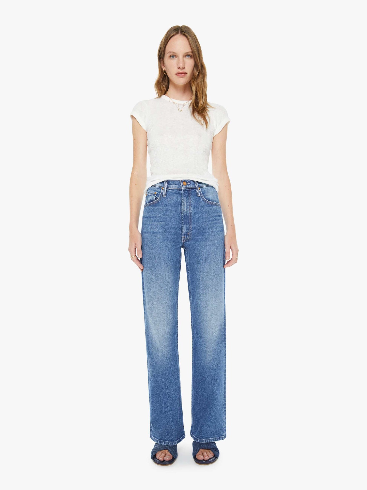Mother Denim High Waisted Bookie Sneak Knick Knack Paddy Whack