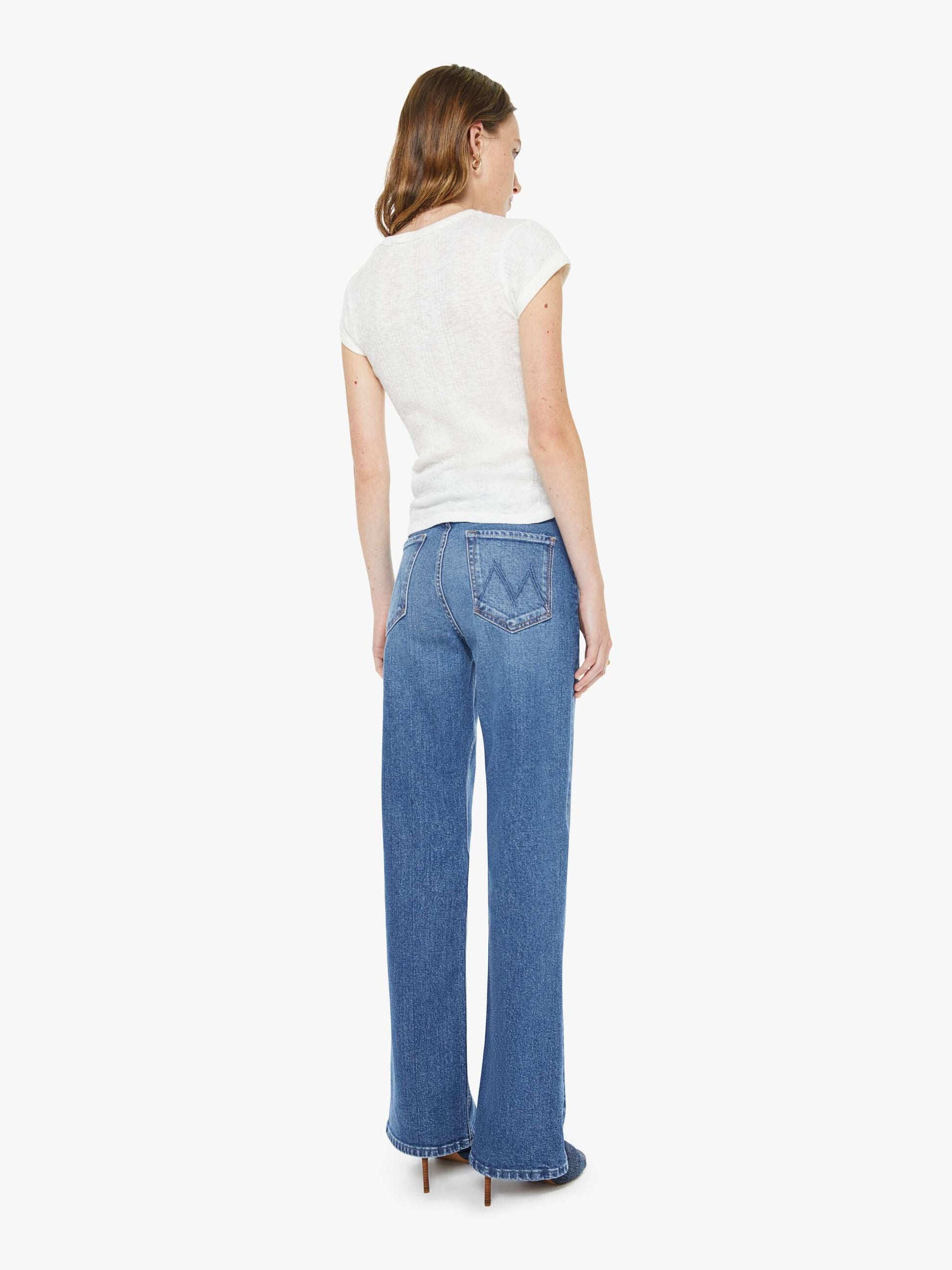 Mother Denim High Waisted Bookie Sneak Knick Knack Paddy Whack