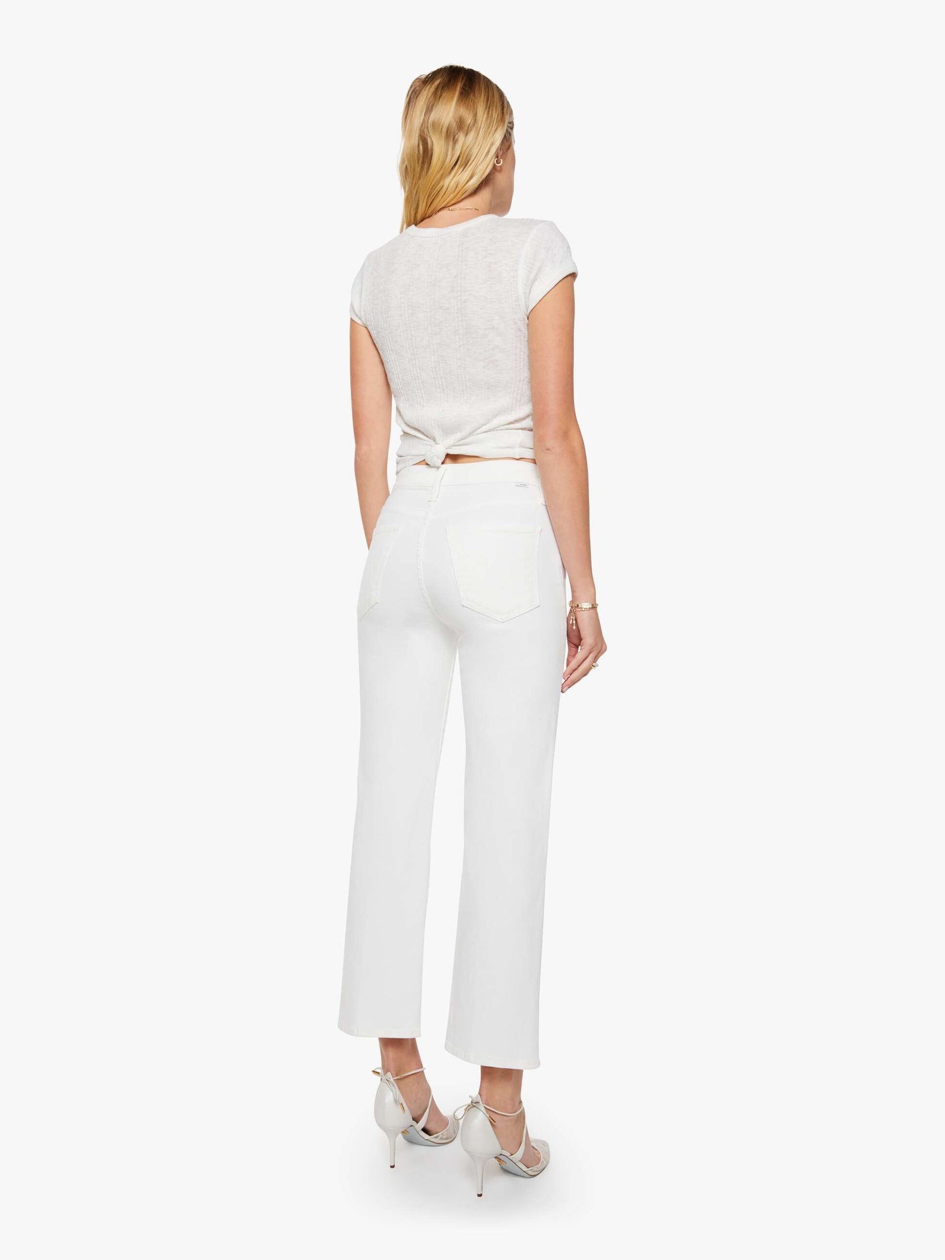 Mother Denim THE RAMBLER ZIP ANKLE FAIREST OF THEM ALL White