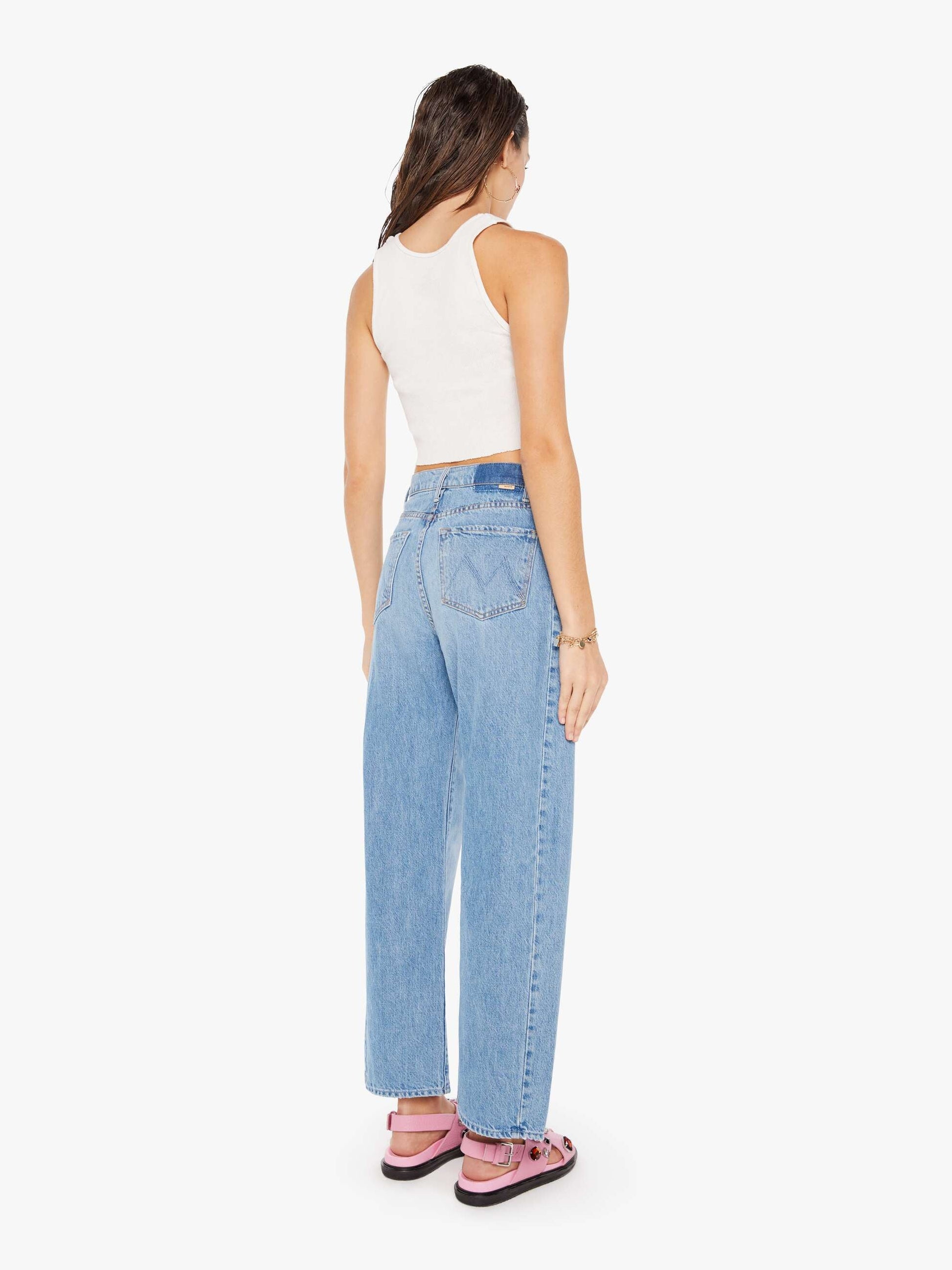 Mother Denim THE HALF-PIPE FLOOD MATERIAL GIRL Blue (Light-Pastel)