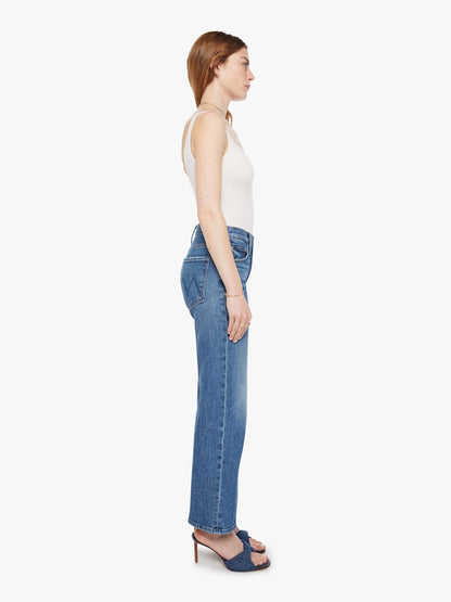Mother Denim The Mid Rise Rambler Zip Ankle Blue (Navy)