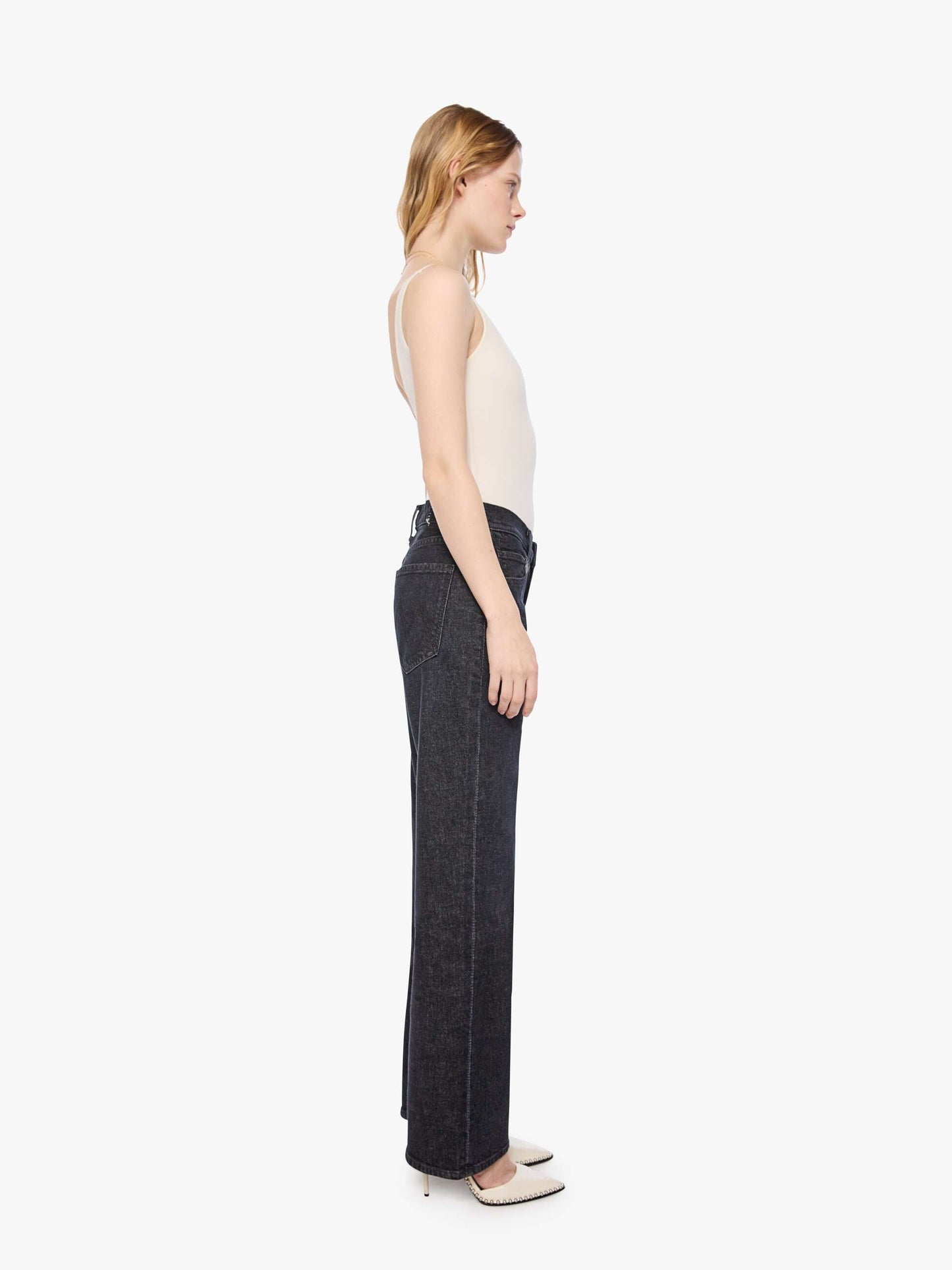 Mother Denim PETITES The Lil Reifler Black