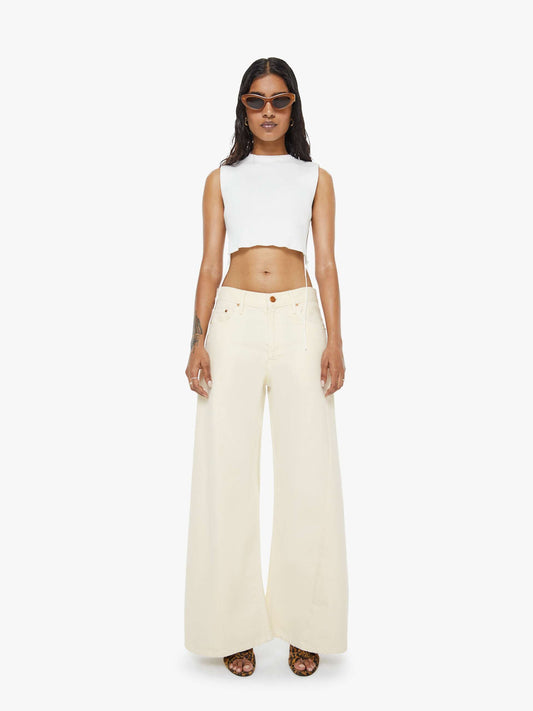 Mother Denim PETITES The Lil Lemon Twist Sneak Natural
