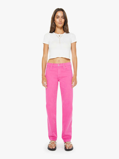 Mother Denim The Newbie Skimp Shocking Pink