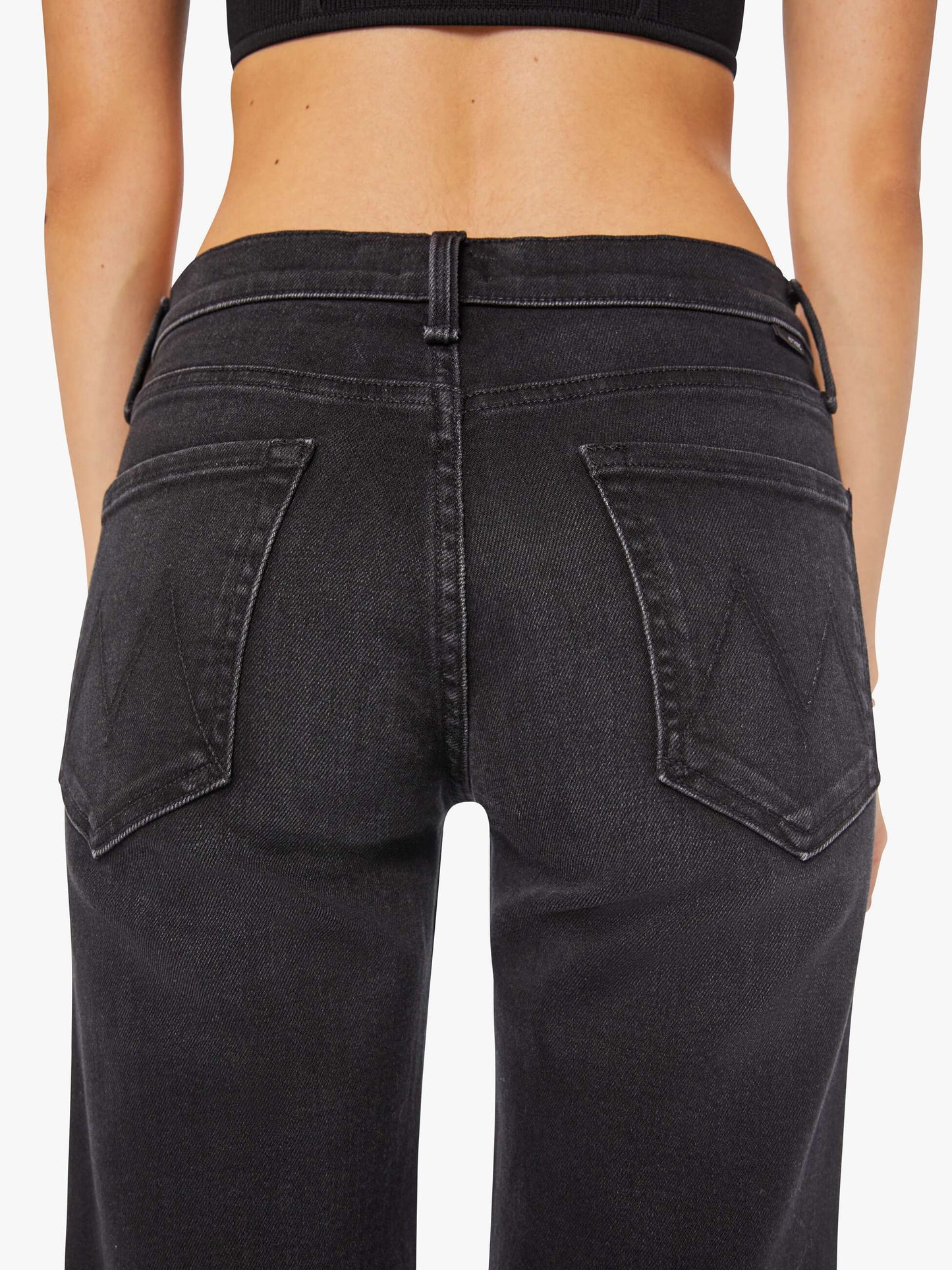 Mother Denim The Mid Rise Rambler Zip Flood Spiked Hair Art Flair