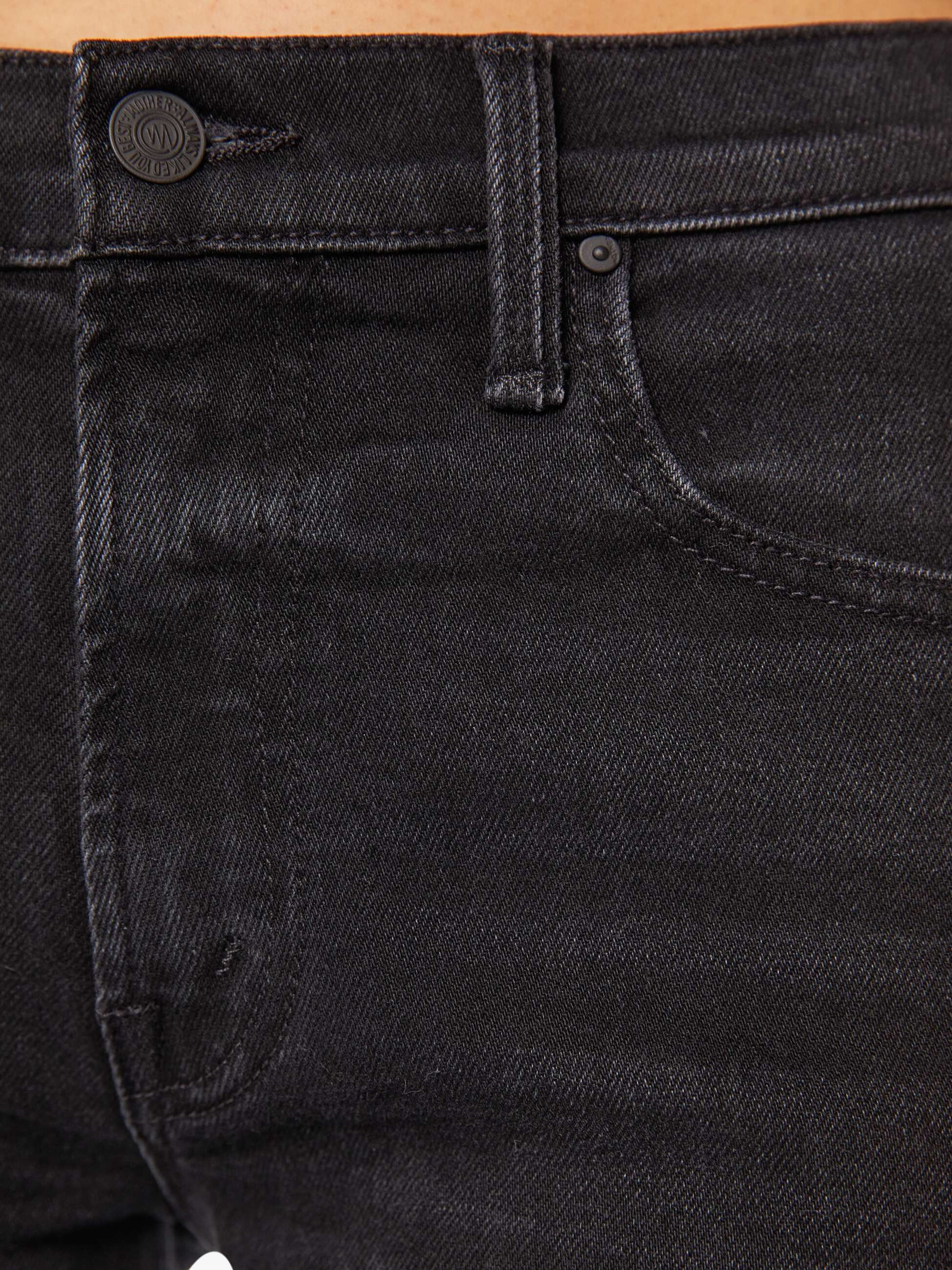 Mother Denim The Mid Rise Rambler Zip Flood Spiked Hair Art Flair