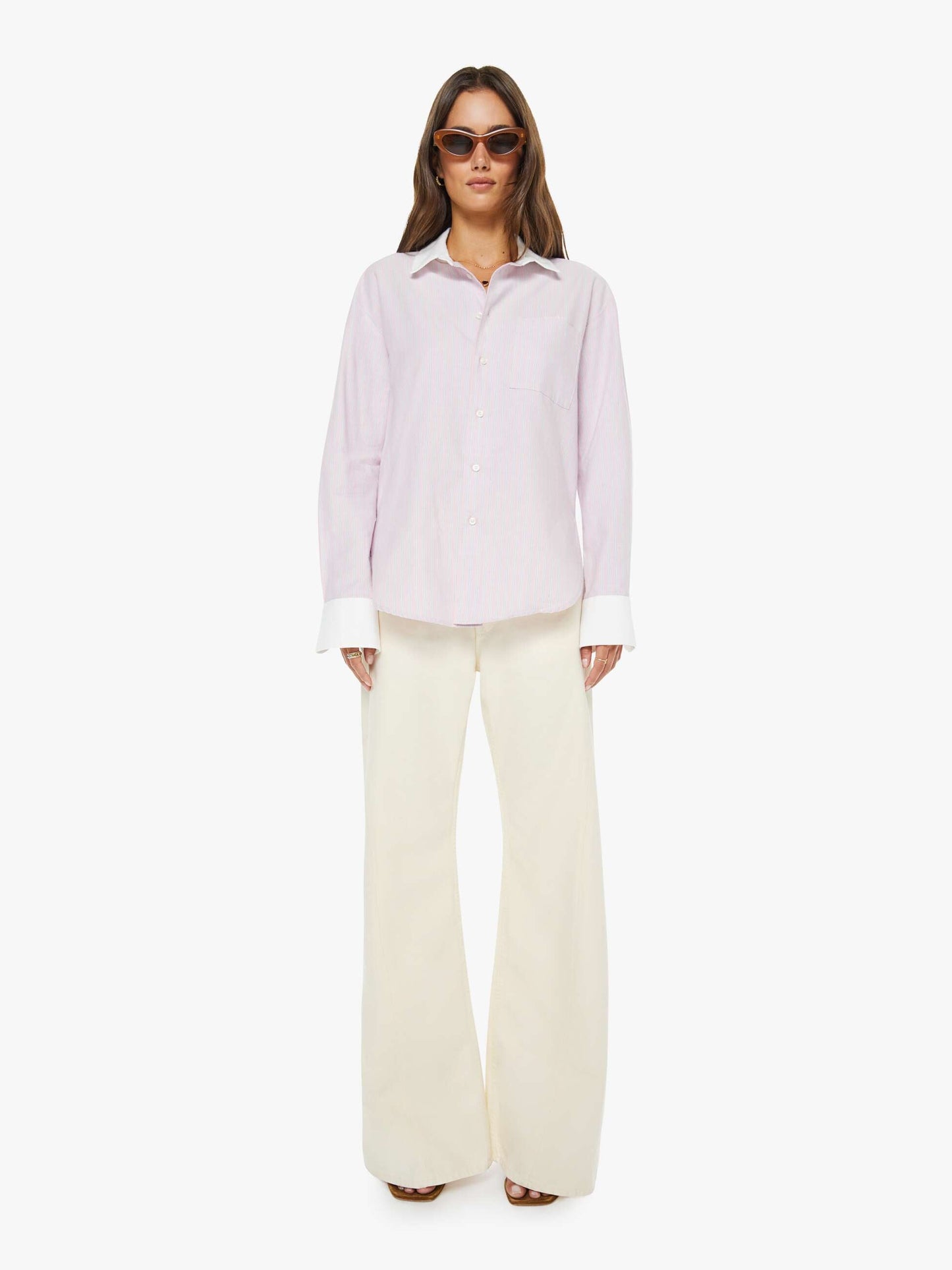 Mother Denim The Lemon Twist Sneak Natural