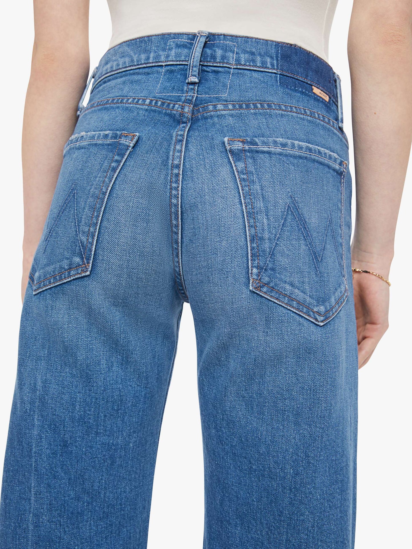 Mother Denim The Mid Rise Lasso Sneak Blue (Medium)
