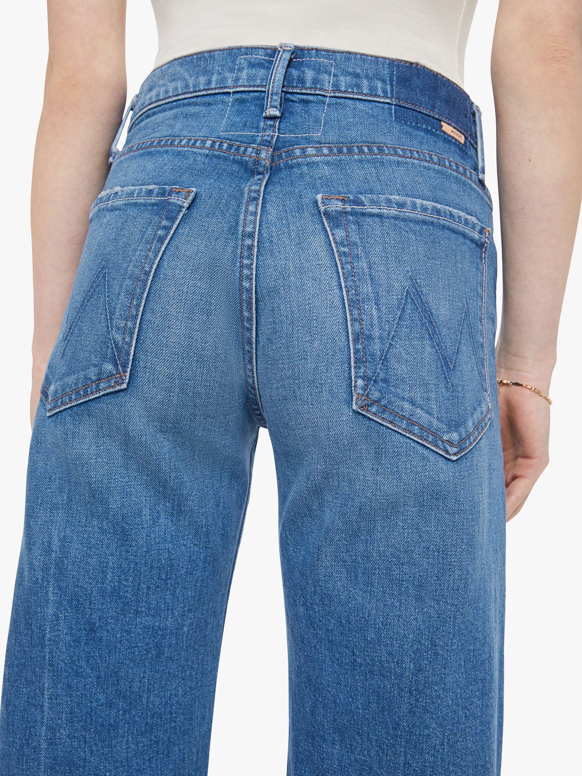 Mother Denim The Mid Rise Lasso Sneak Blue (Medium)