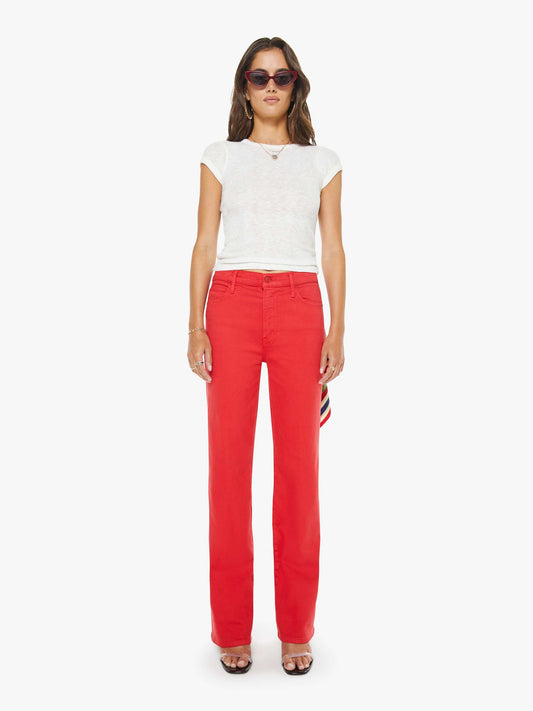 Mother Denim The Kick It Tango Red