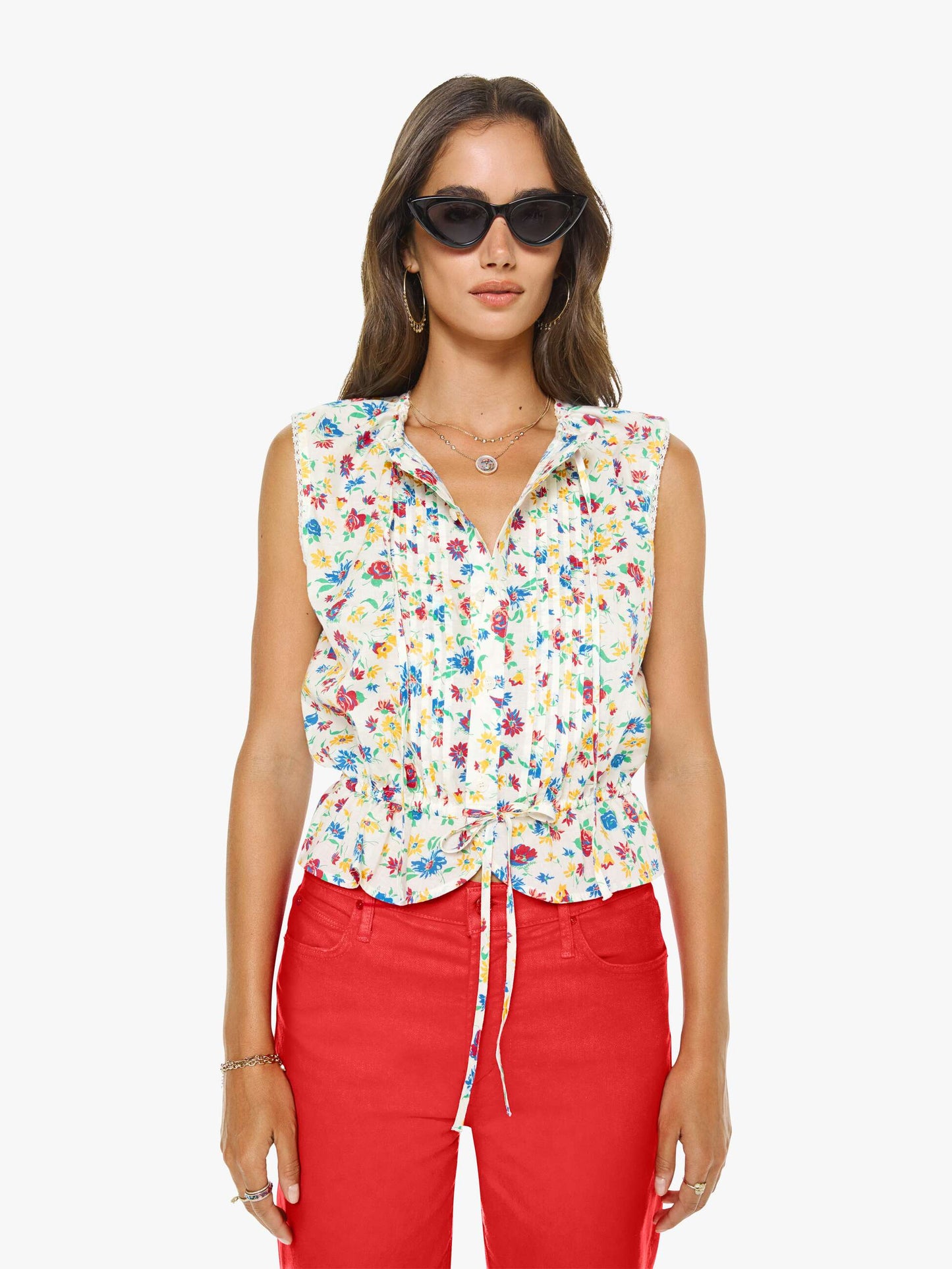 Mother Denim The Kick It Tango Red