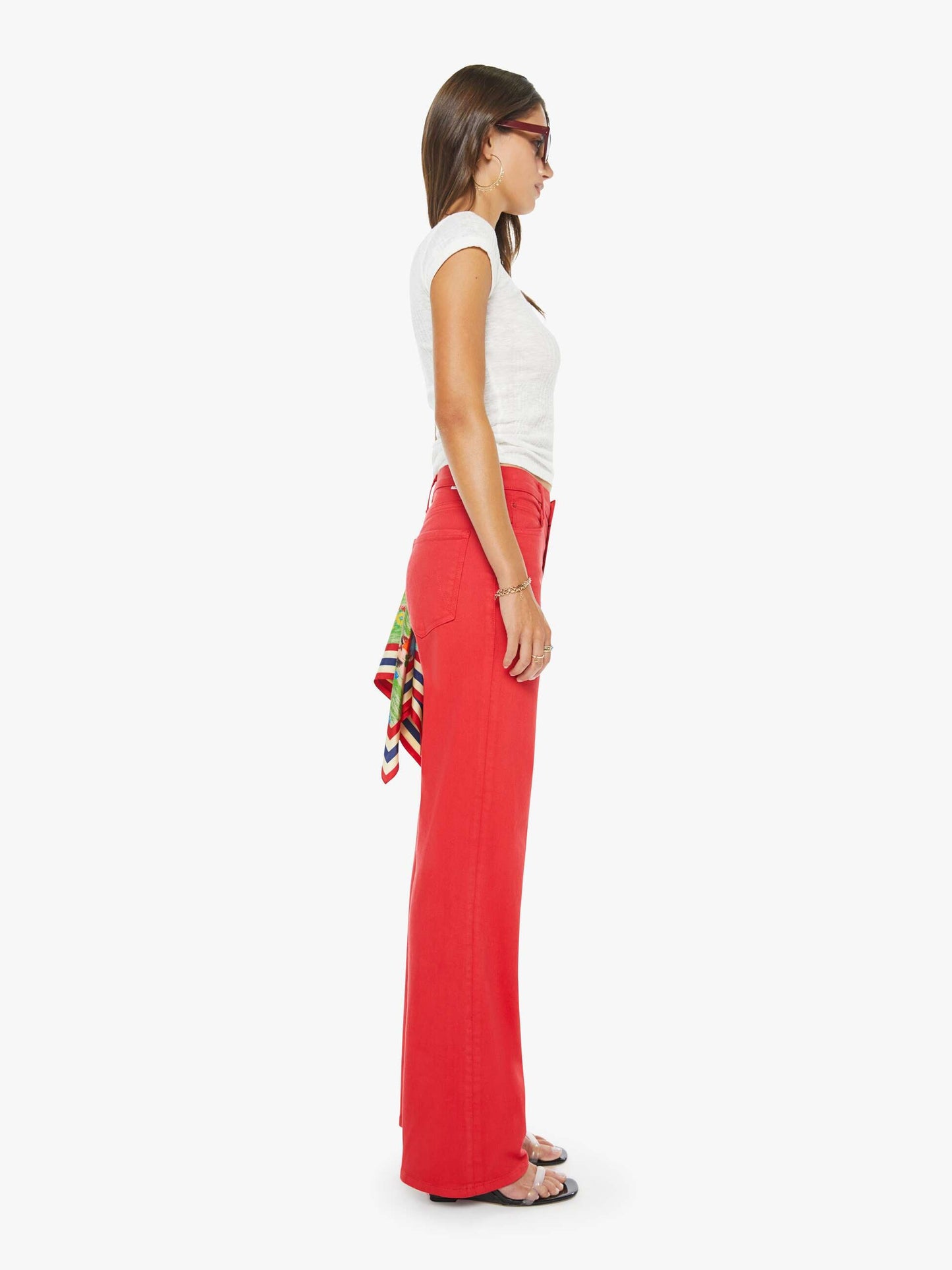 Mother Denim The Kick It Tango Red
