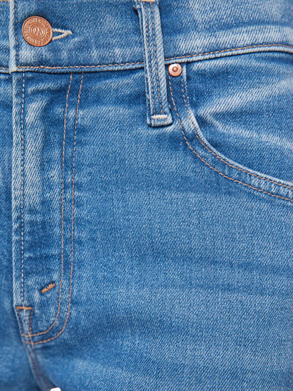 Mother Denim The Mid Rise Rambler Zip Ankle Blue (Medium)